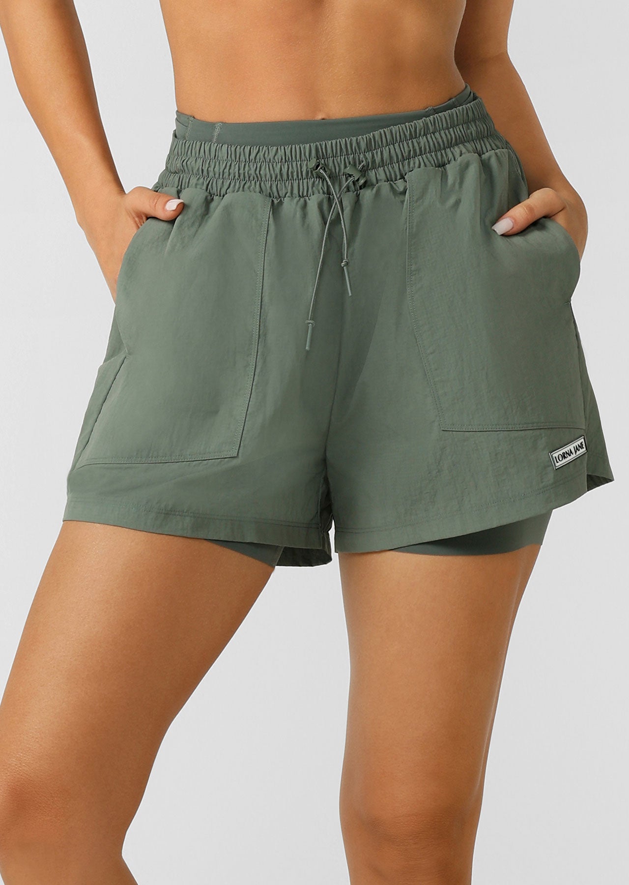 Lorna Jane Weightless Active Shorts - Agave Green