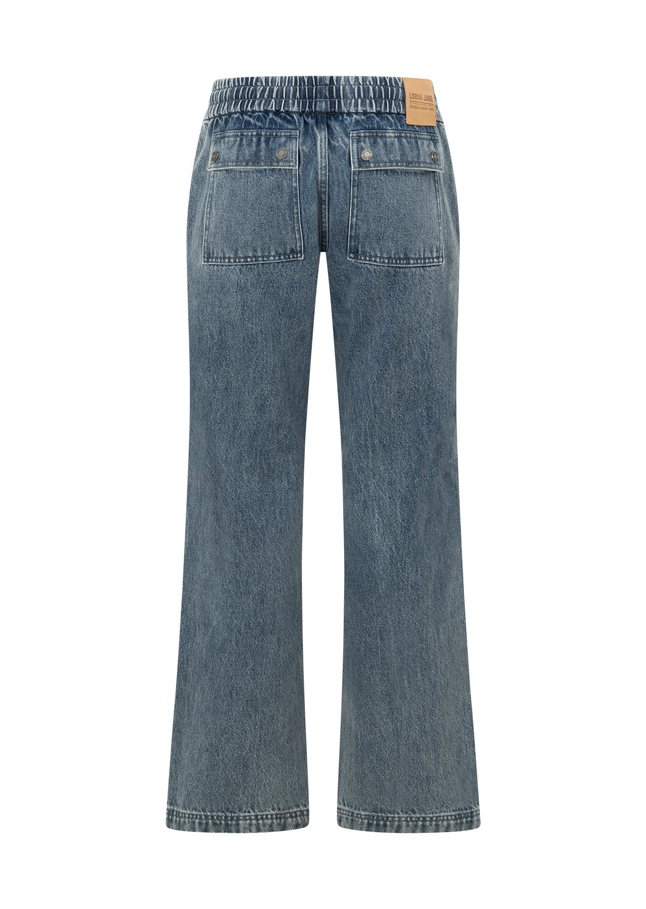 Lorna Jane Two Tone Denim Flashdance Pants - Washed Denim