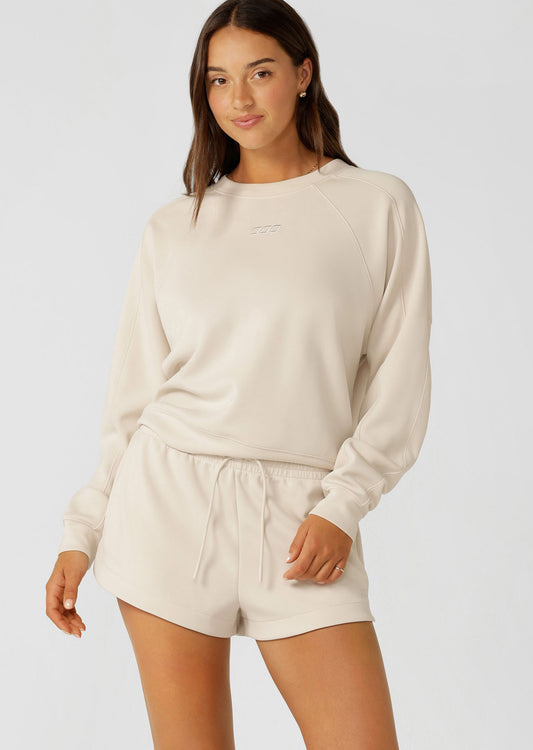 Lorna Jane Cloud Nine Spacer Sweatshirt - Ivory