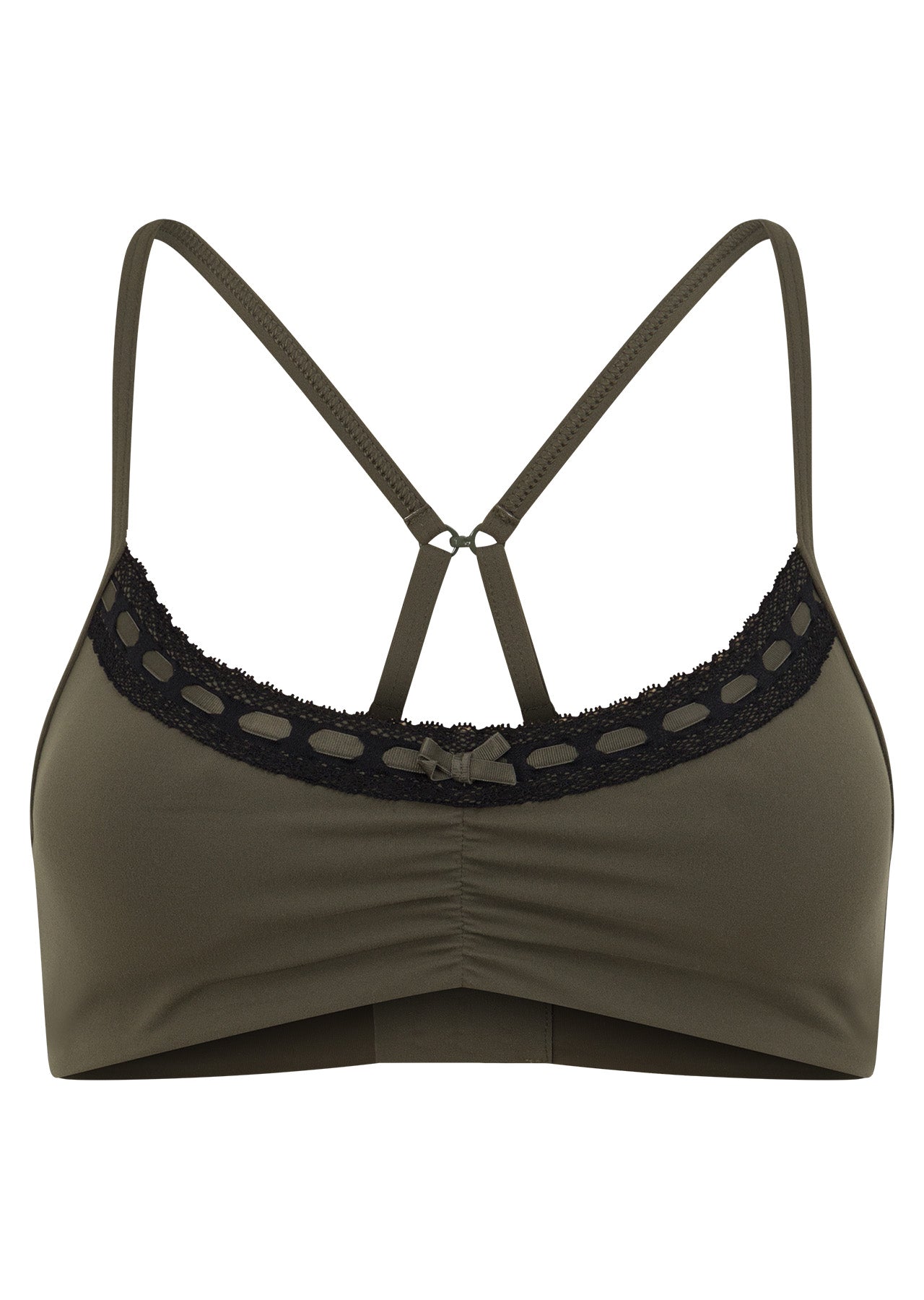 Lorna Jane In The Moment Bralette - Dark Khaki Haze