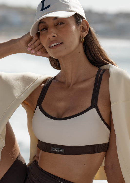 Lorna Jane Dawn To Dusk Sports Bra - Cream