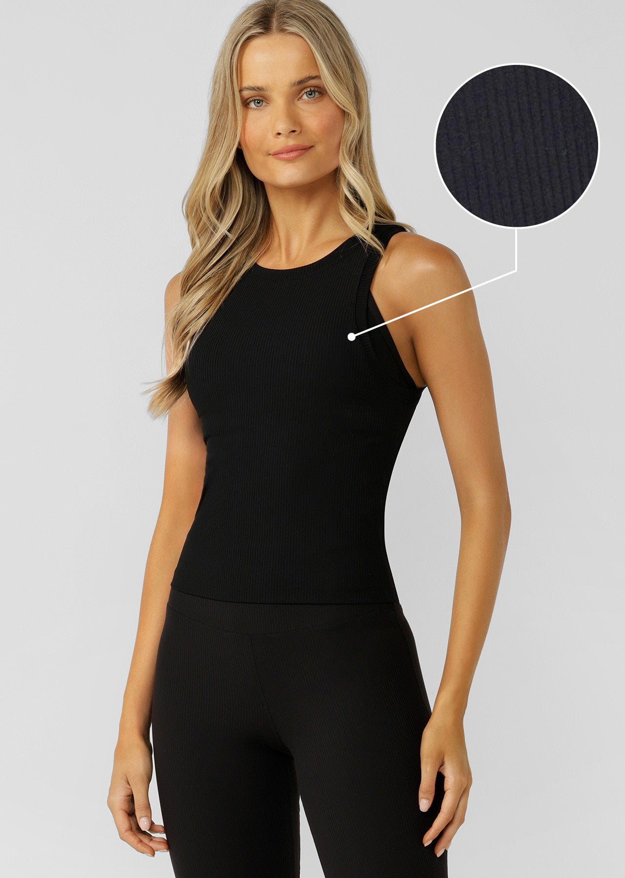 Lorna Jane Irresistible Luxe Active Rib Tank - Black