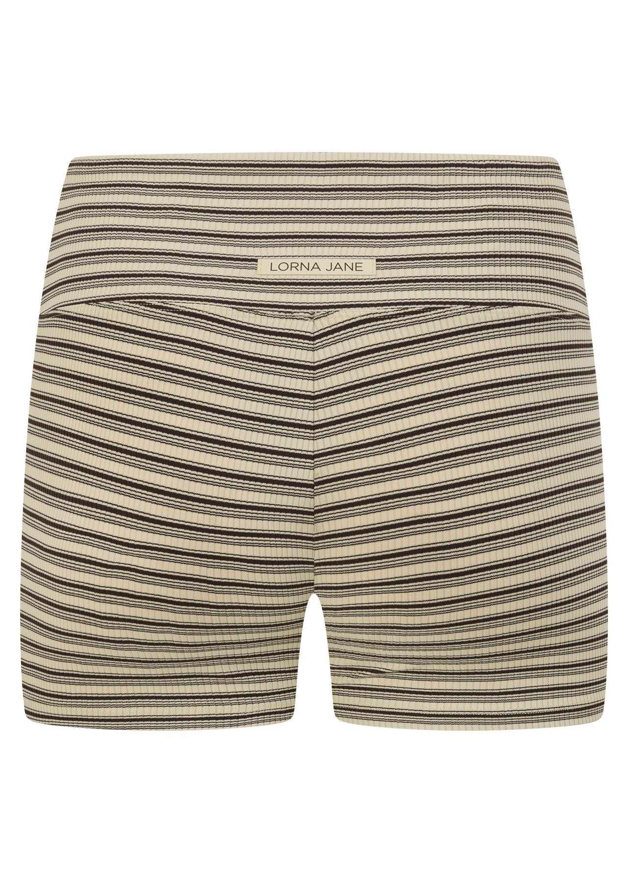 Lorna Jane Retro Stripe 9cm Cheeky Bike Shorts - Retro Stripe