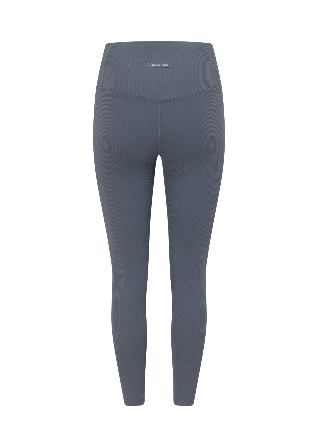 Lorna Jane Level Up Active Rib Ankle Biter Leggings - Shadow