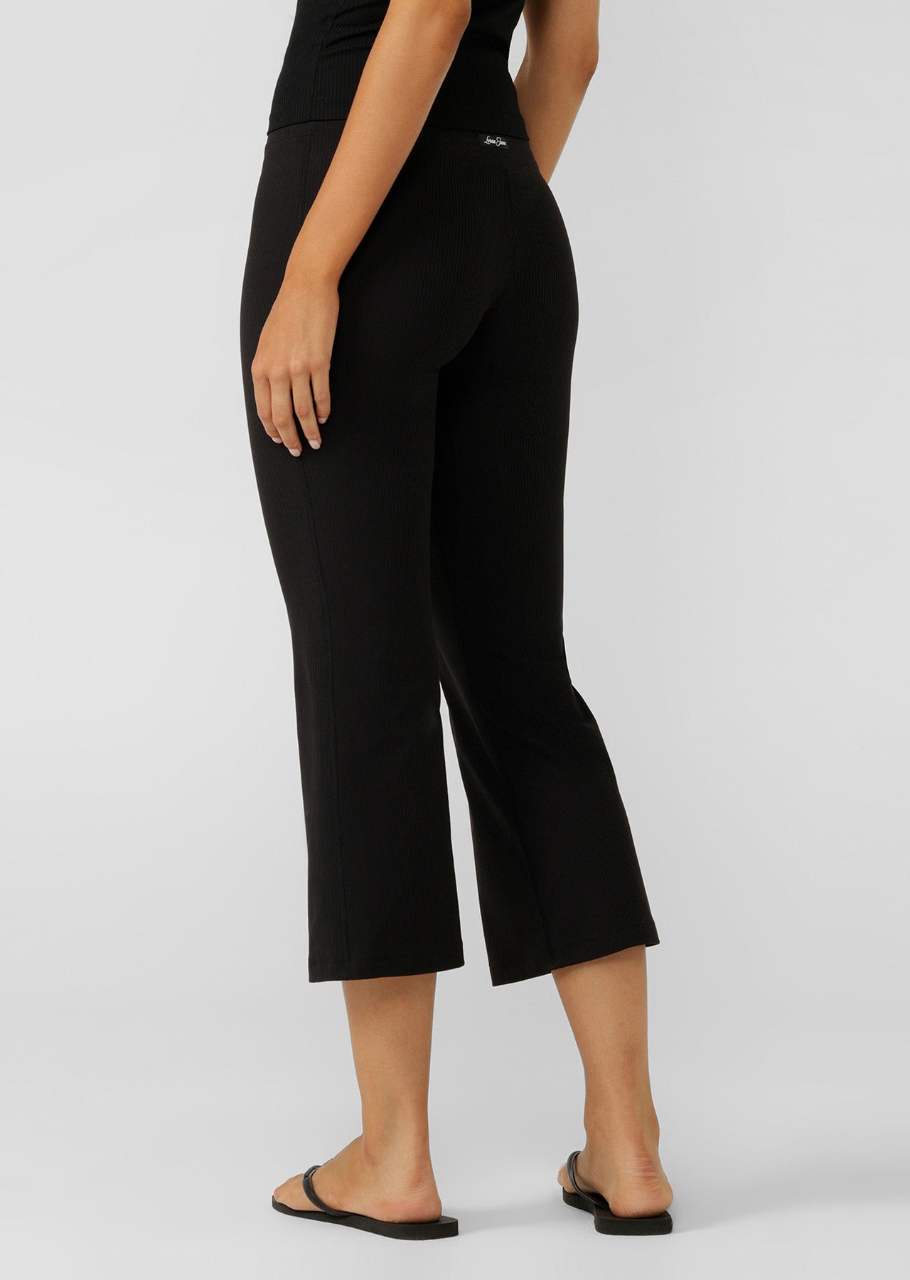 Lorna Jane Irresistible Luxe Active Rib Cropped Yoga Pants - Black