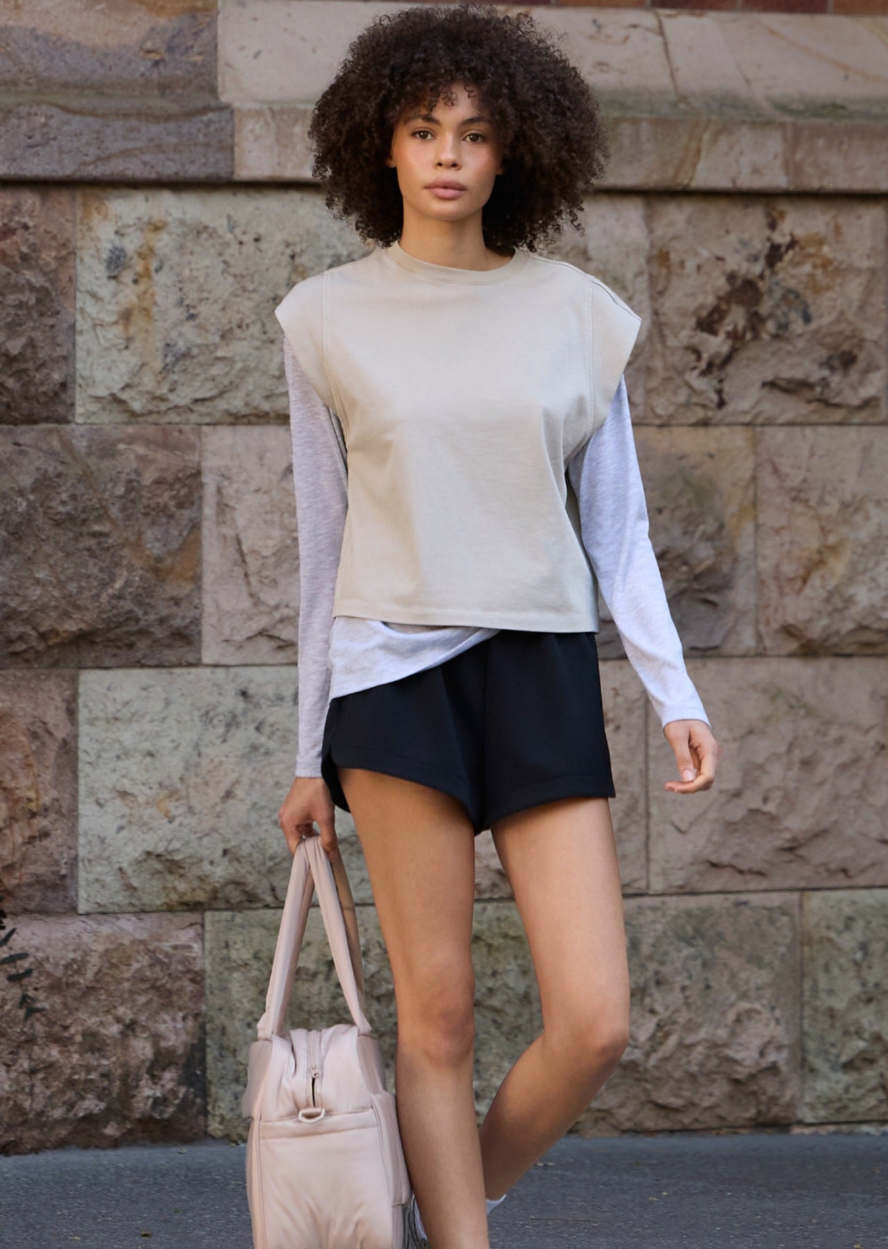 Lorna Jane Reset Washed T-Shirt - Washed Sea Salt