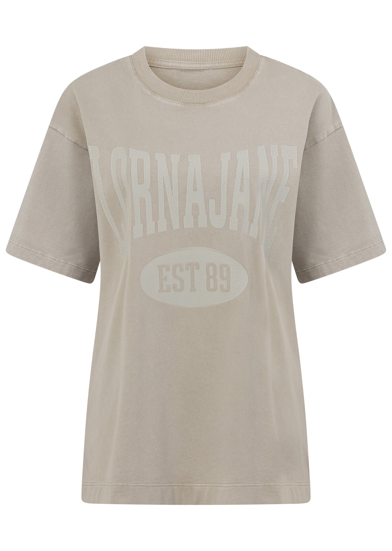 Lorna Jane Campus Washed Vintage T-Shirt - Washed Sea Salt