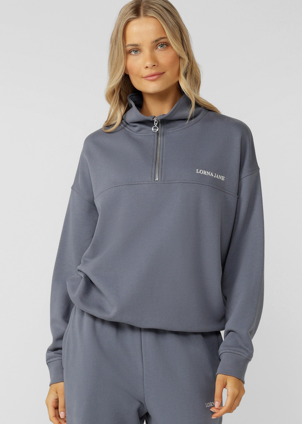 Lorna Jane Streamline Quarter Zip Sweat - Shadow