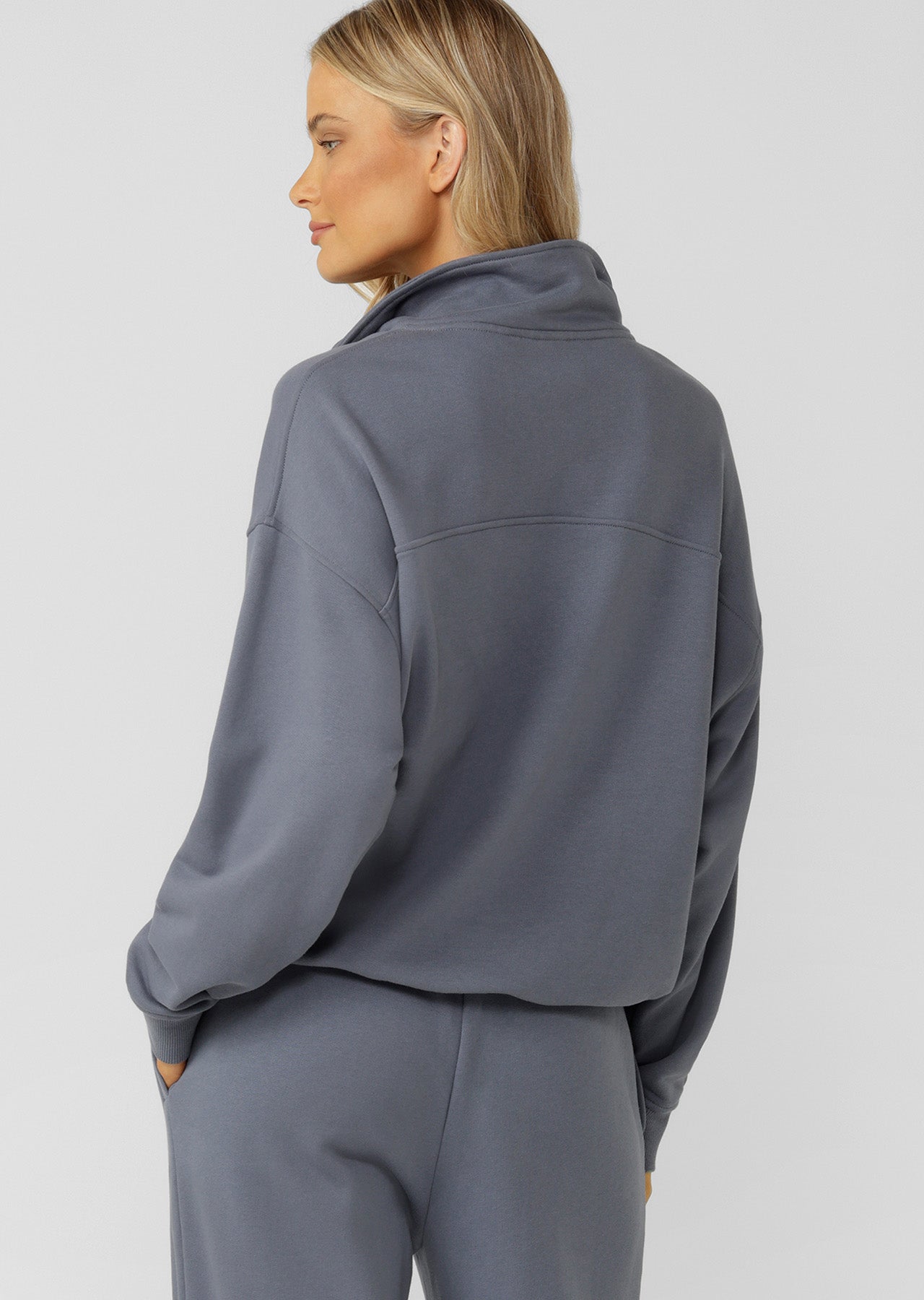 Lorna Jane Streamline Quarter Zip Sweat - Shadow