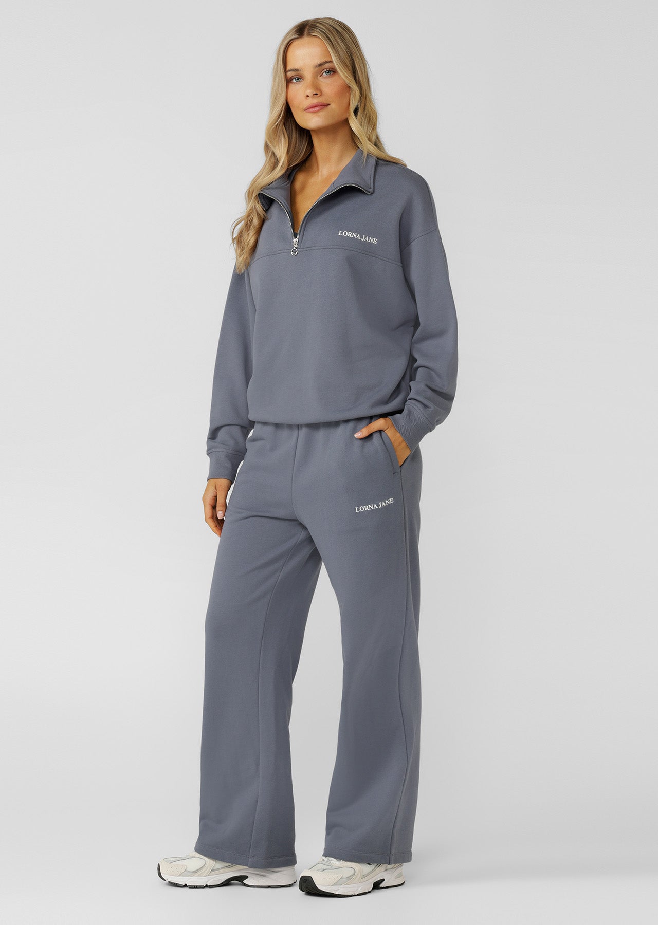 Lorna Jane Streamline Quarter Zip Sweat - Shadow