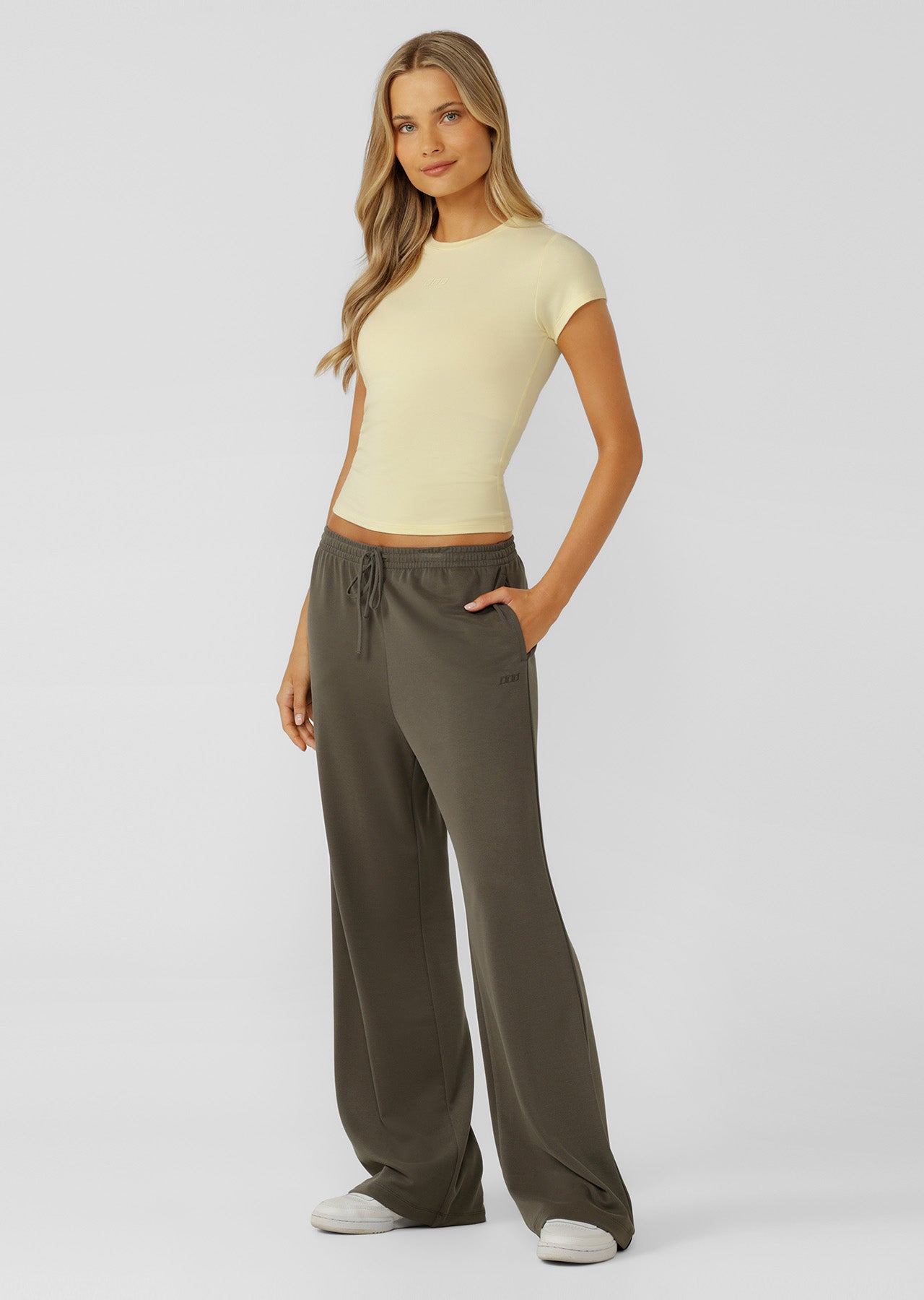 Lorna Jane Downtime Pants - Dark Khaki Haze
