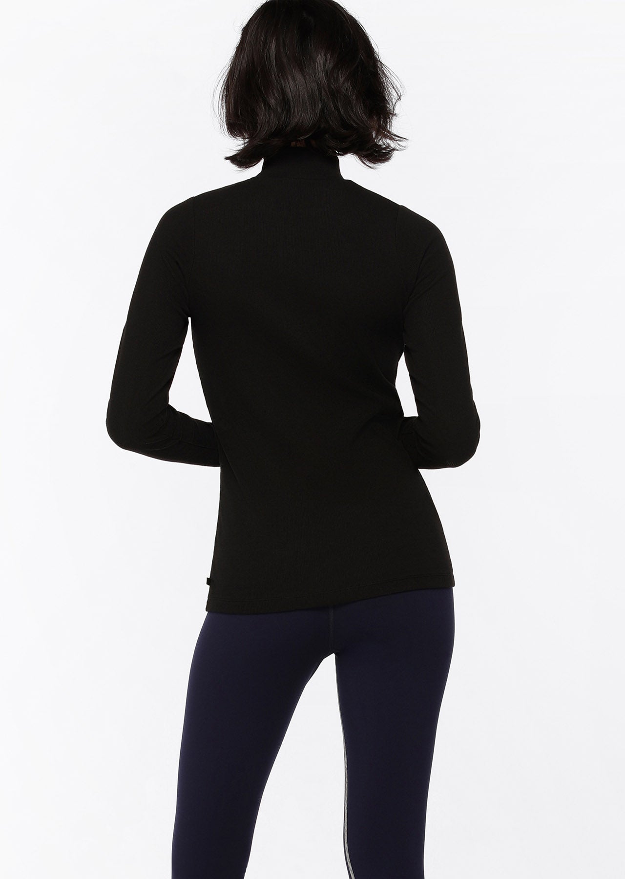 Lorna Jane Half Zip Iconic Long Sleeve Top - Black