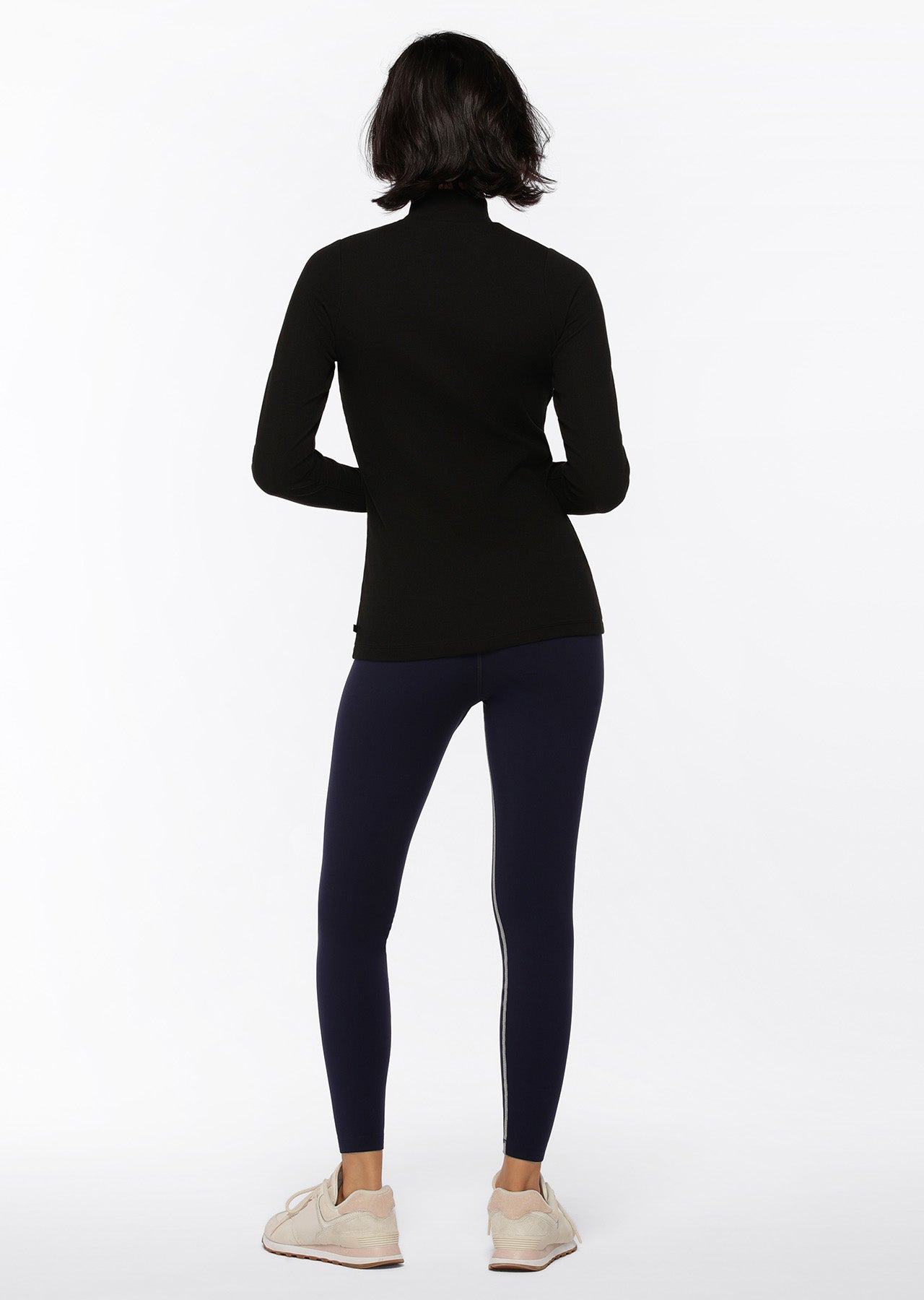 Lorna Jane Half Zip Iconic Long Sleeve Top - Black