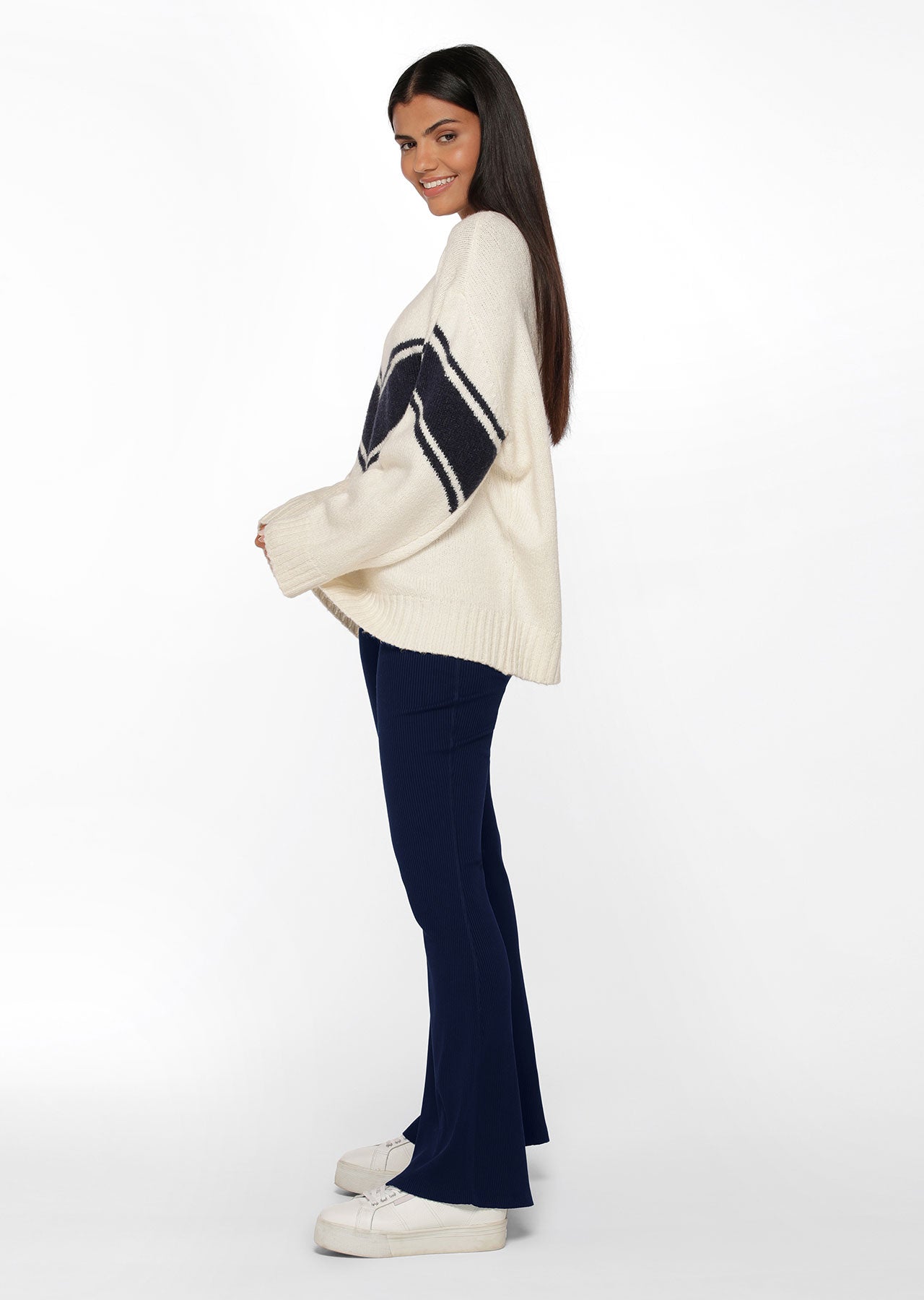 Lorna Jane Tee Up Oversized Knit - Cream