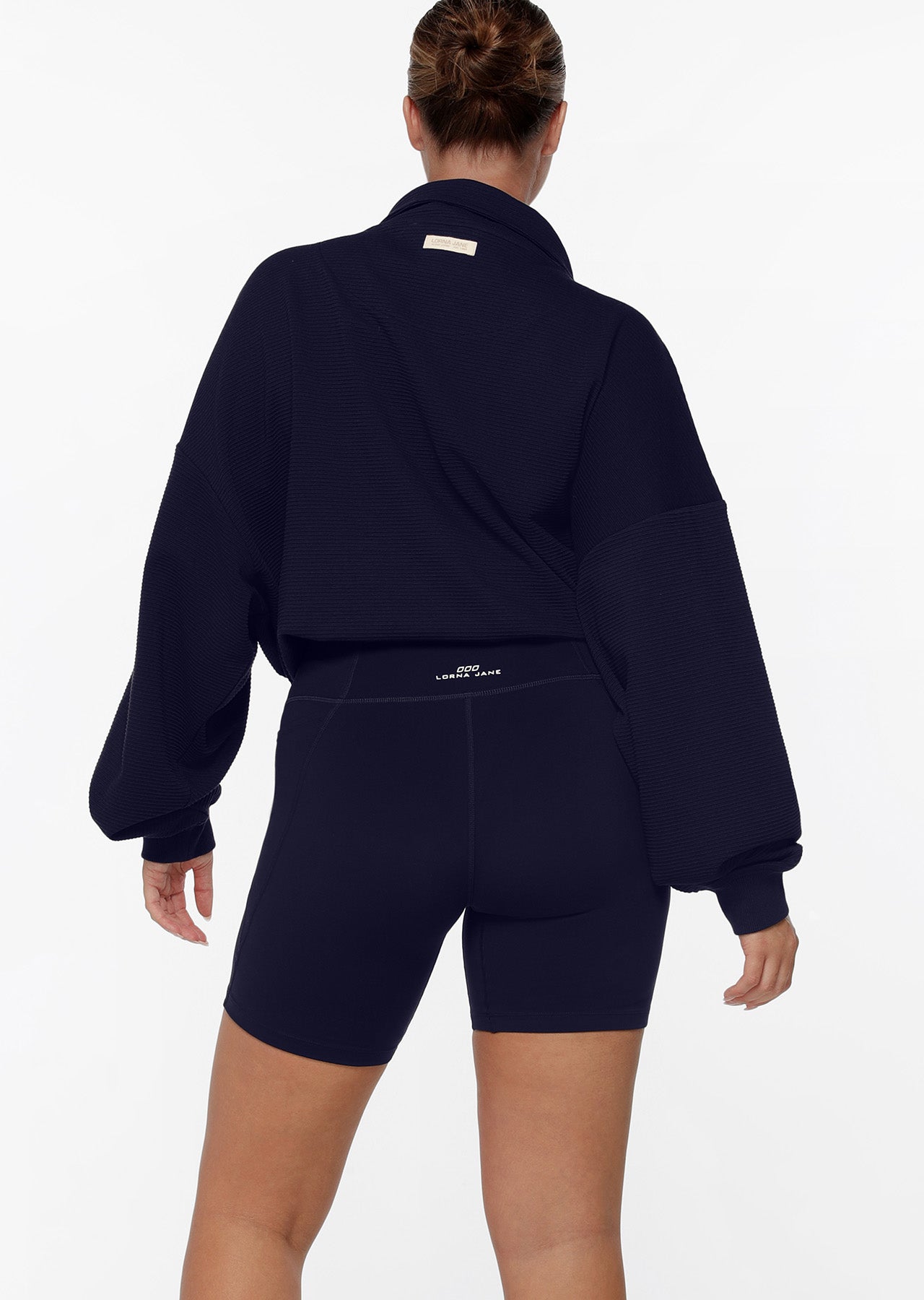 Lorna Jane LJ Rib Quarter Zip Sweat - French Navy