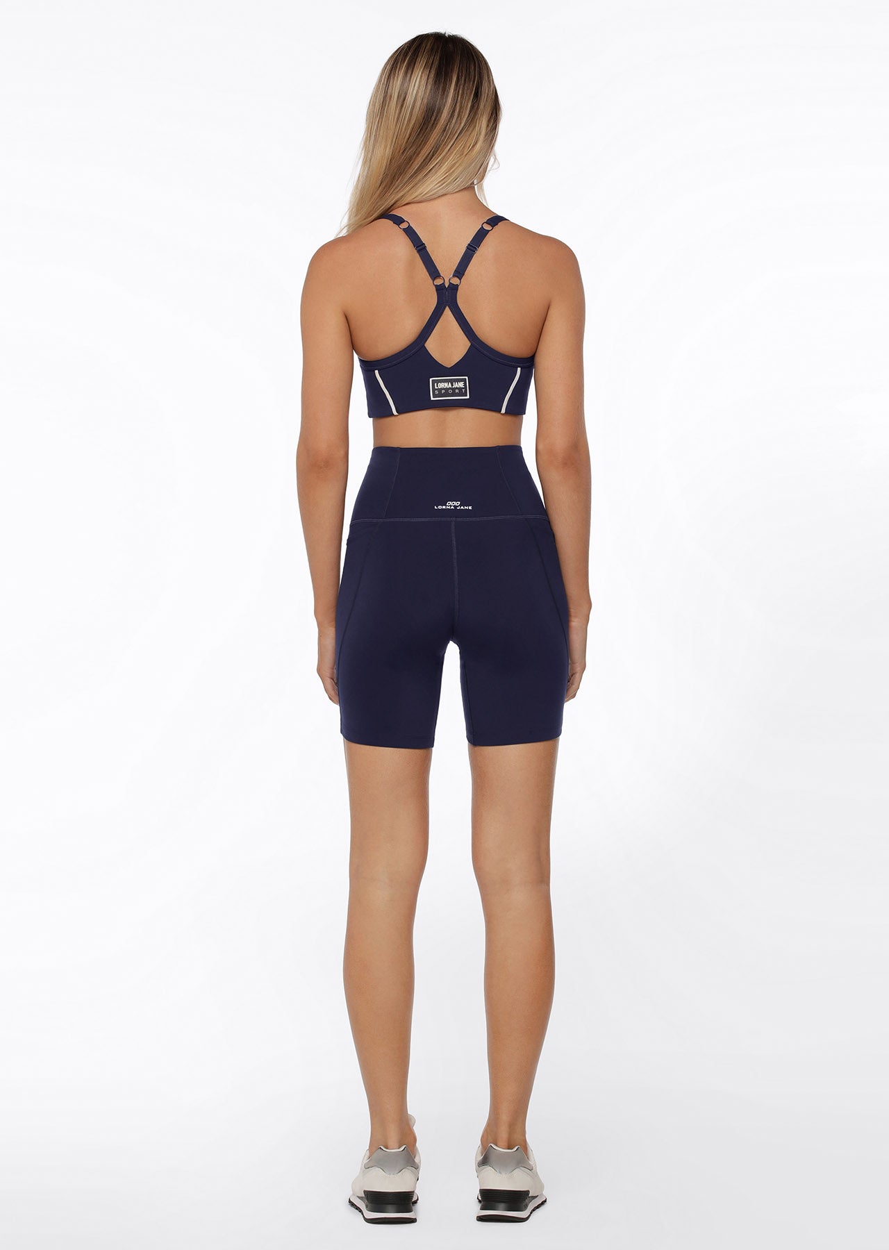 Lorna Jane Hi-Fold No Ride Bike Shorts - French Navy