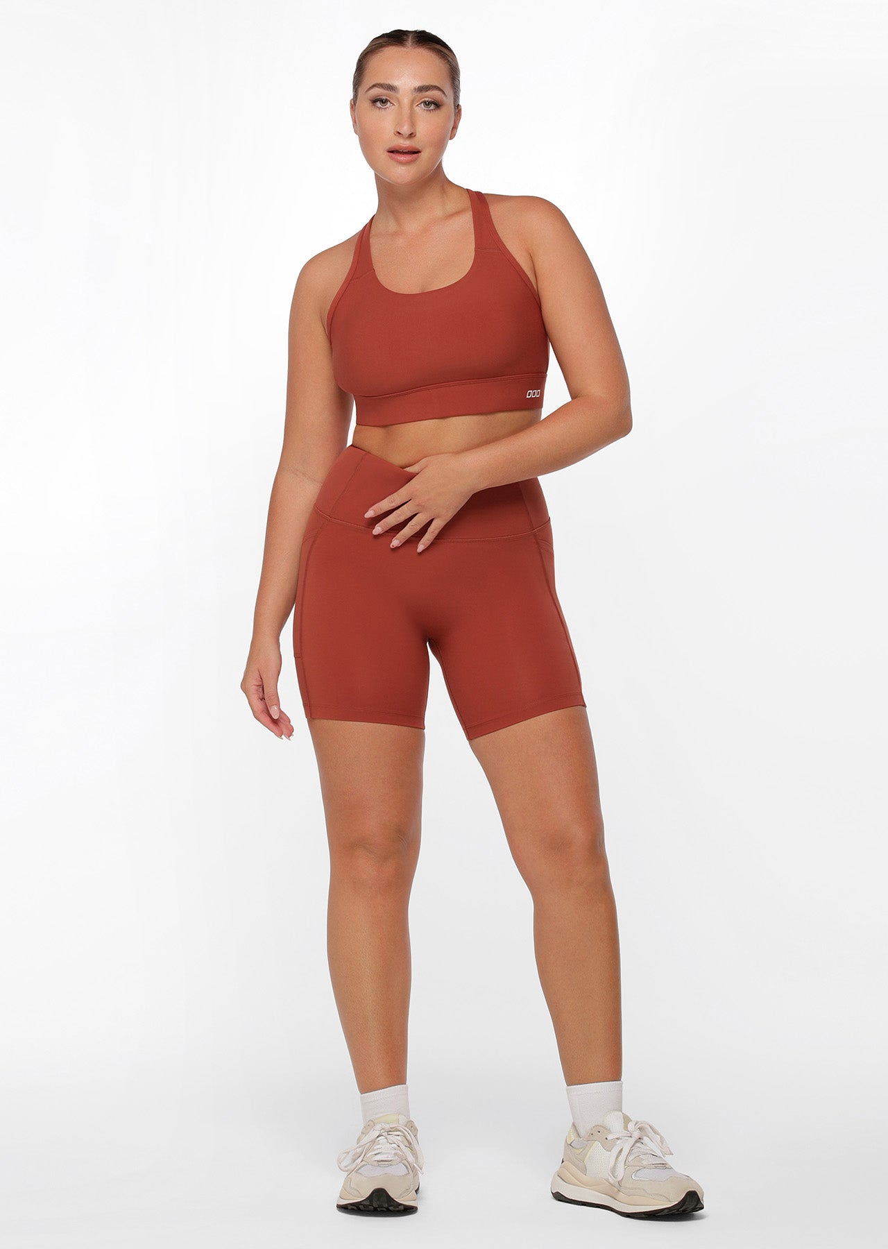 Lorna Jane Hi-Fold No Ride Bike Shorts - Spice