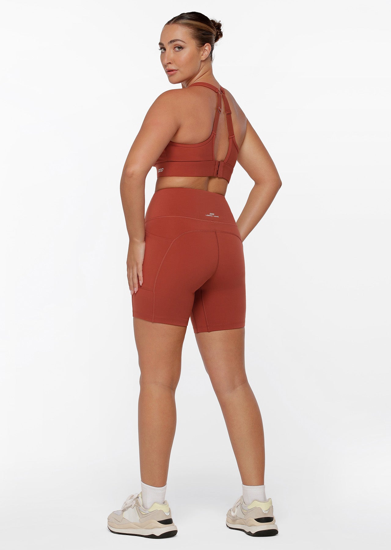 Lorna Jane Hi-Fold No Ride Bike Shorts - Spice