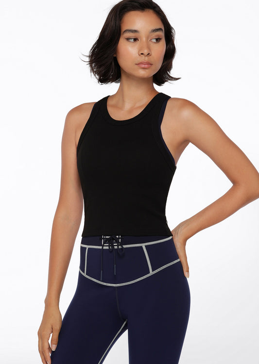 Lorna Jane Time-Out Rib Tank - Black
