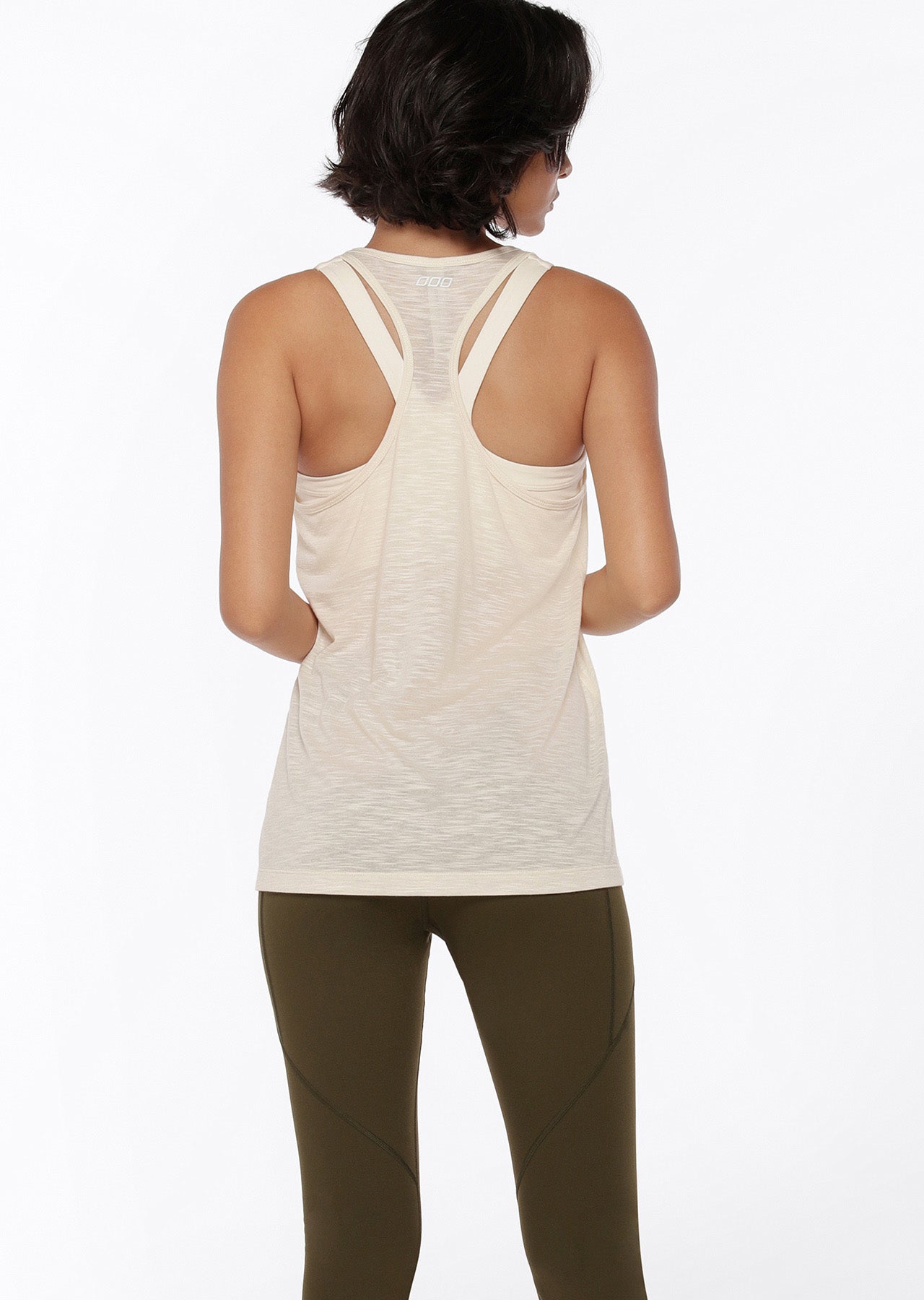 Lorna Jane Slouchy Gym Tank - Cream