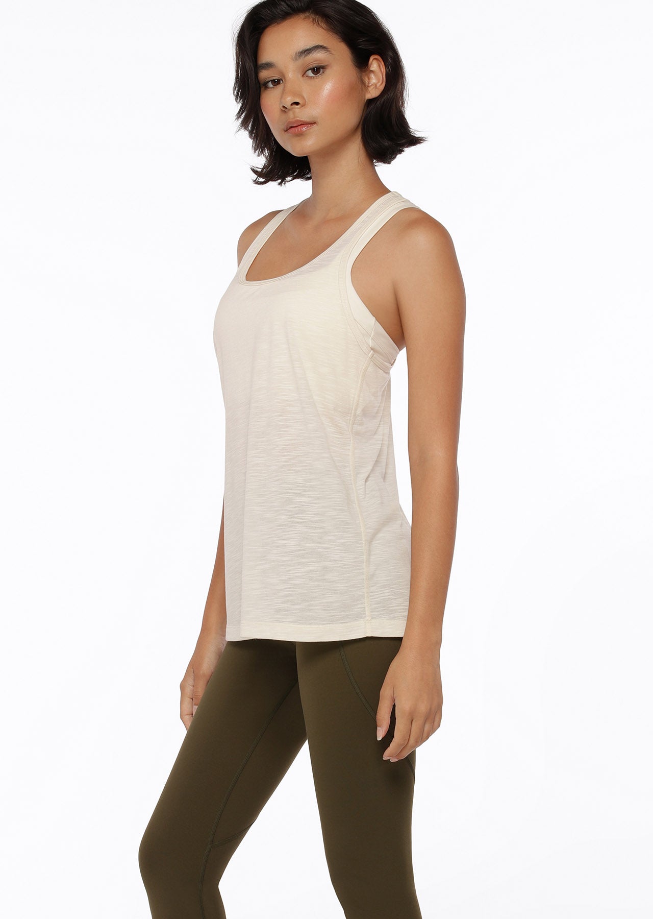 Lorna Jane Slouchy Gym Tank - Cream