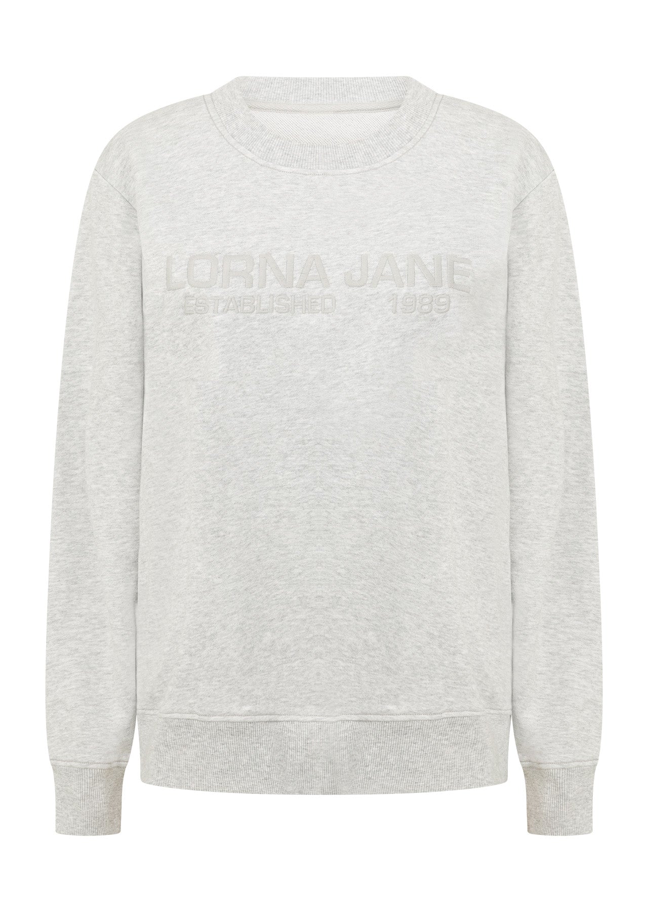 Lorna Jane Iconic Sweat - Light Grey Marl