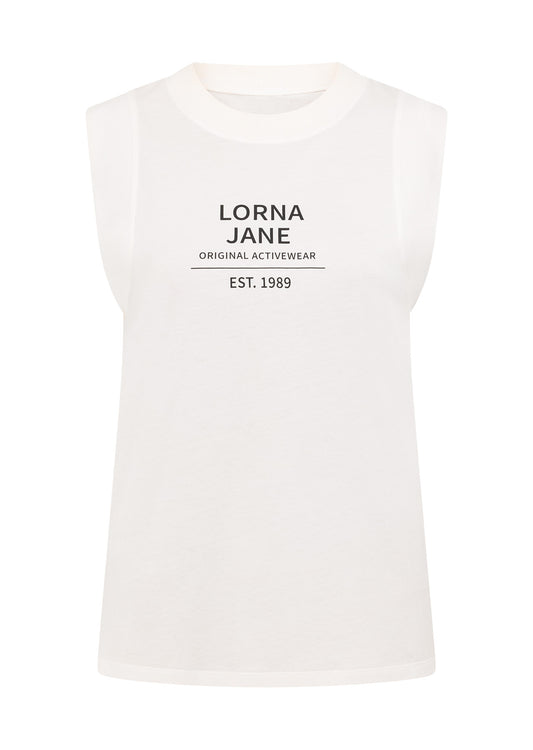 Lorna Jane Peak Performance Active Muscle Tank - Porcelain