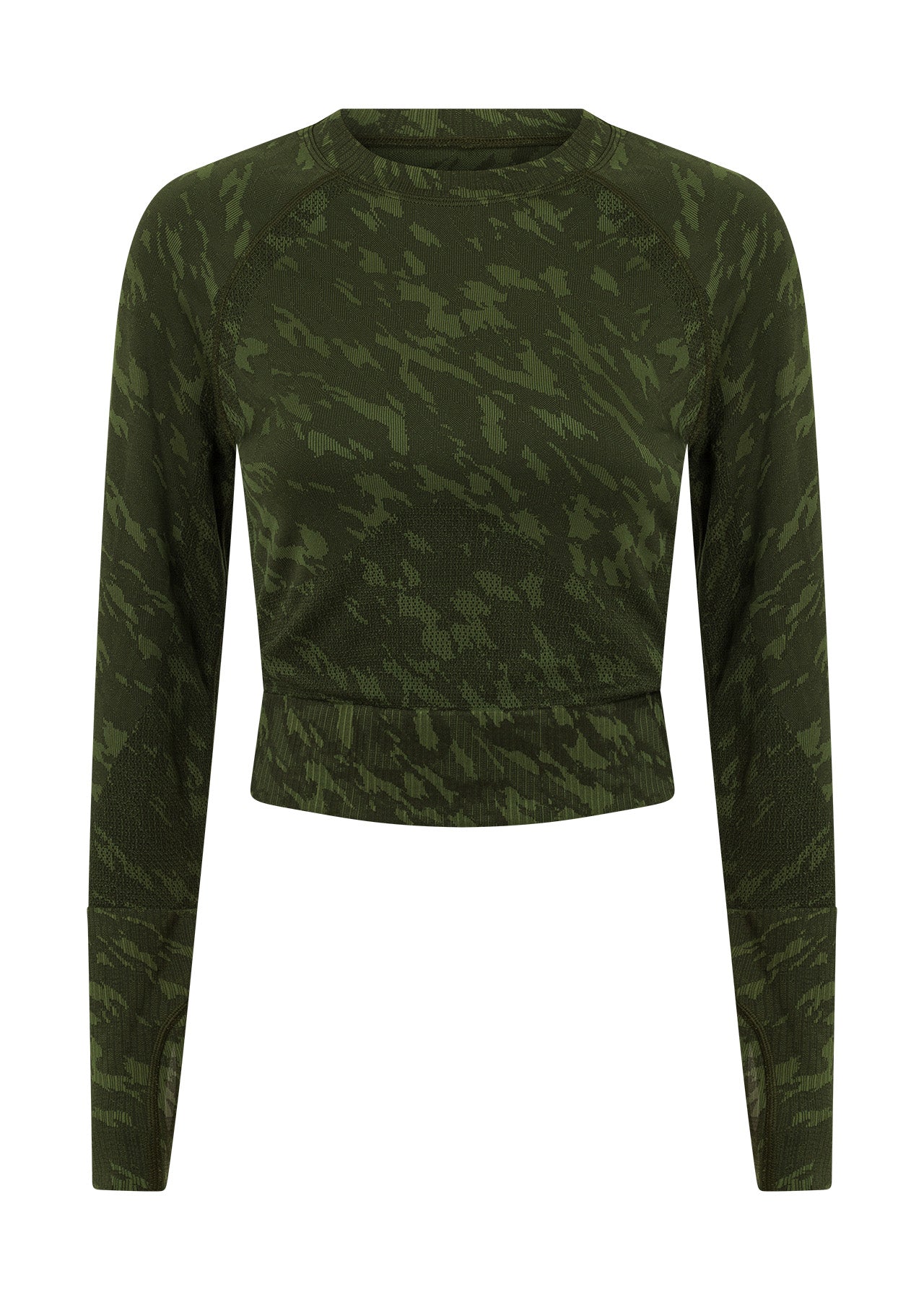 Lorna Jane Take A Hike Seamless Long Sleeve Top - Rough Terrain Jacquard