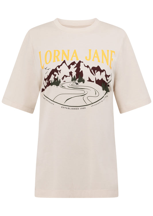 Lorna Jane Take A Hike Relaxed Tee - Ivory
