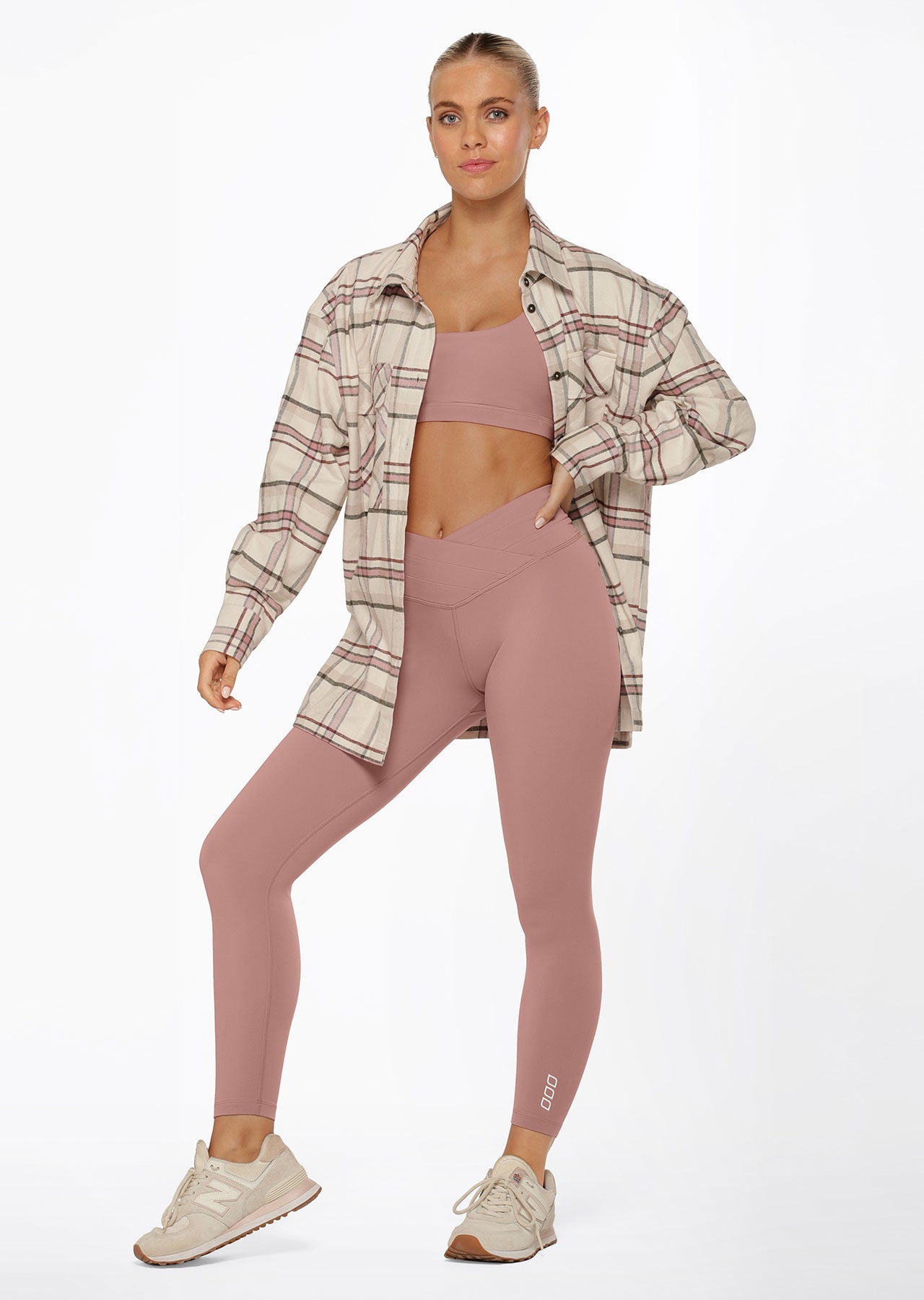Lorna Jane Meditate Recycled Ankle Biter Leggings - Wild Rose