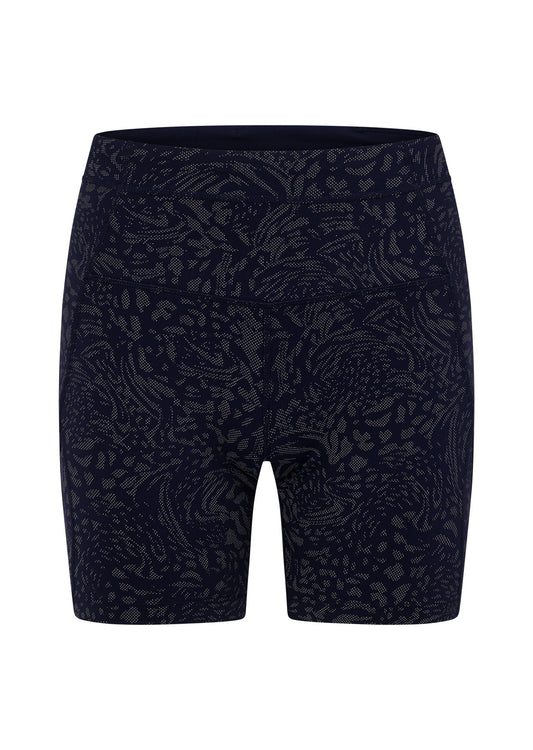 Lorna Jane V-Max Reflective Phone Pocket Bike Shorts - Reflective French Navy