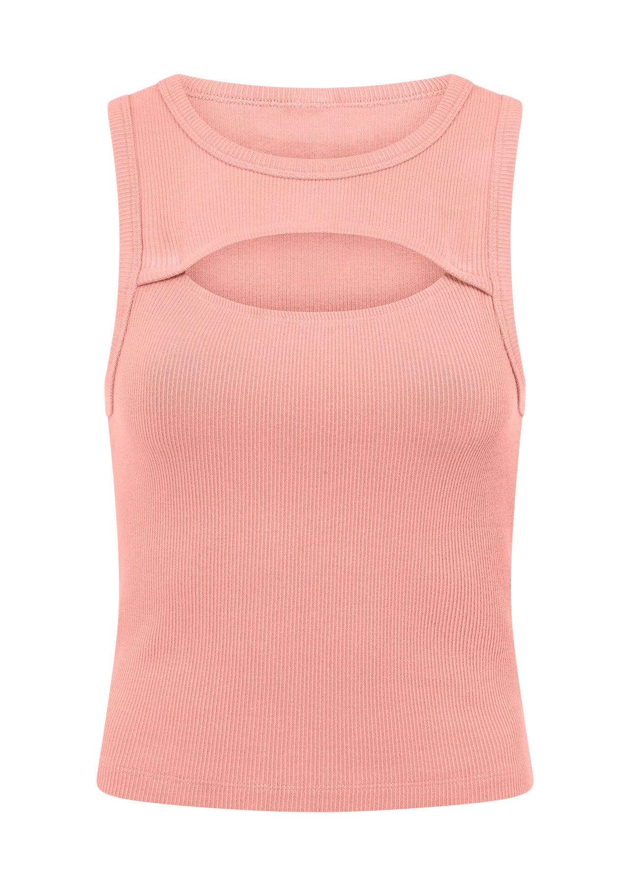 Lorna Jane Everyday Cut Out Rib Tank - Ash Rose
