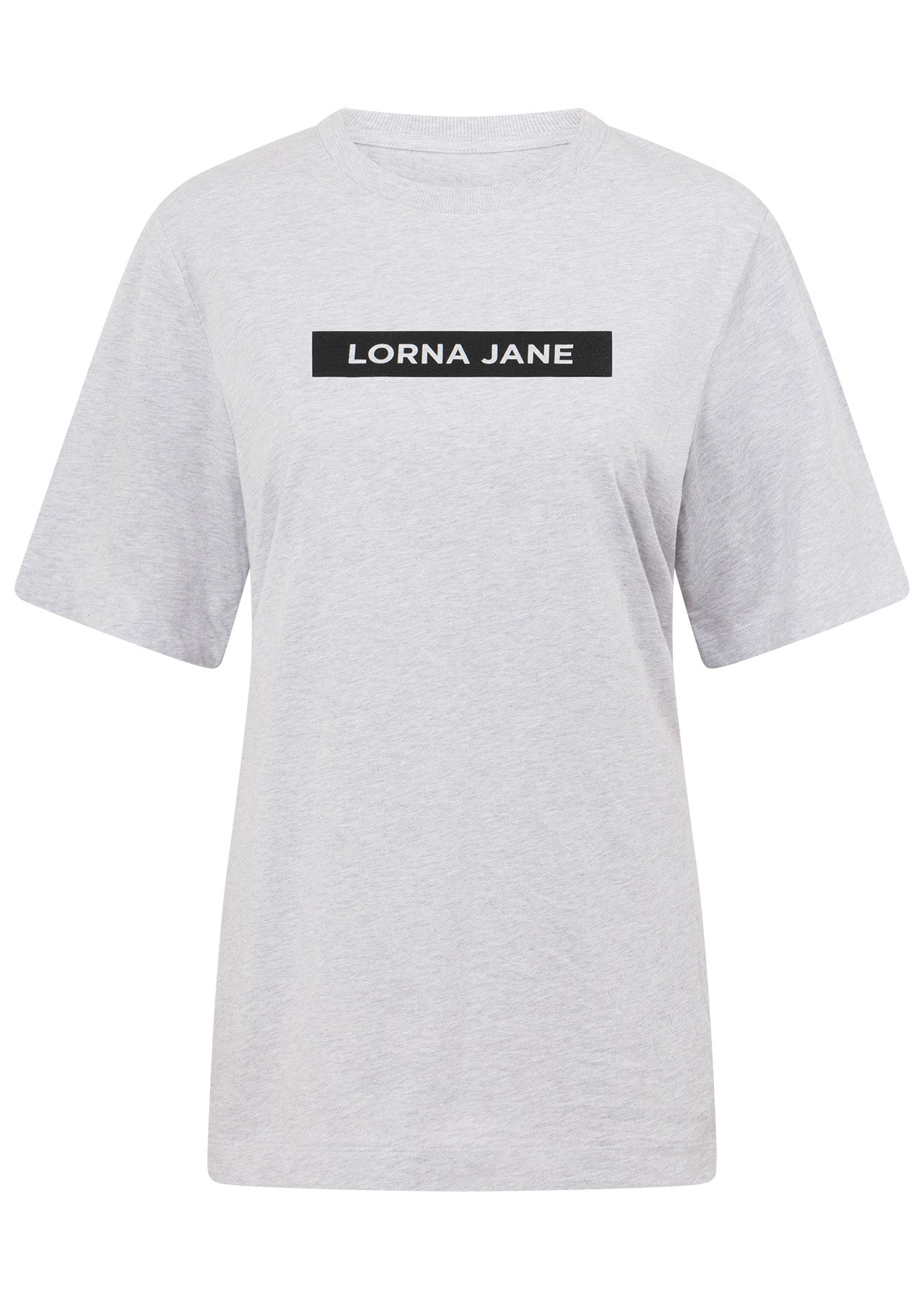 Lorna Jane Split Hem Relaxed Tee - Grey Marl