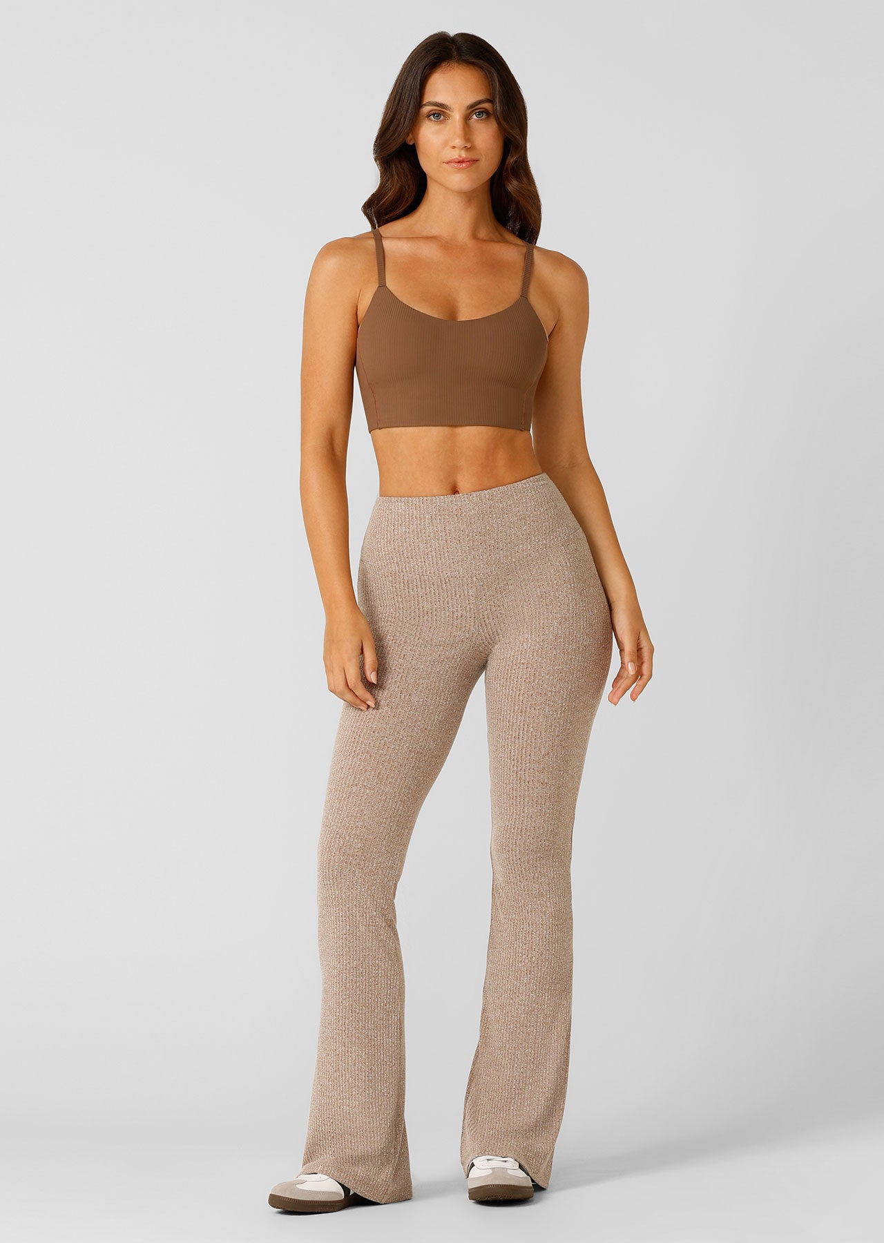 Lorna Jane Mindful Rib Flares - Cedar Marl