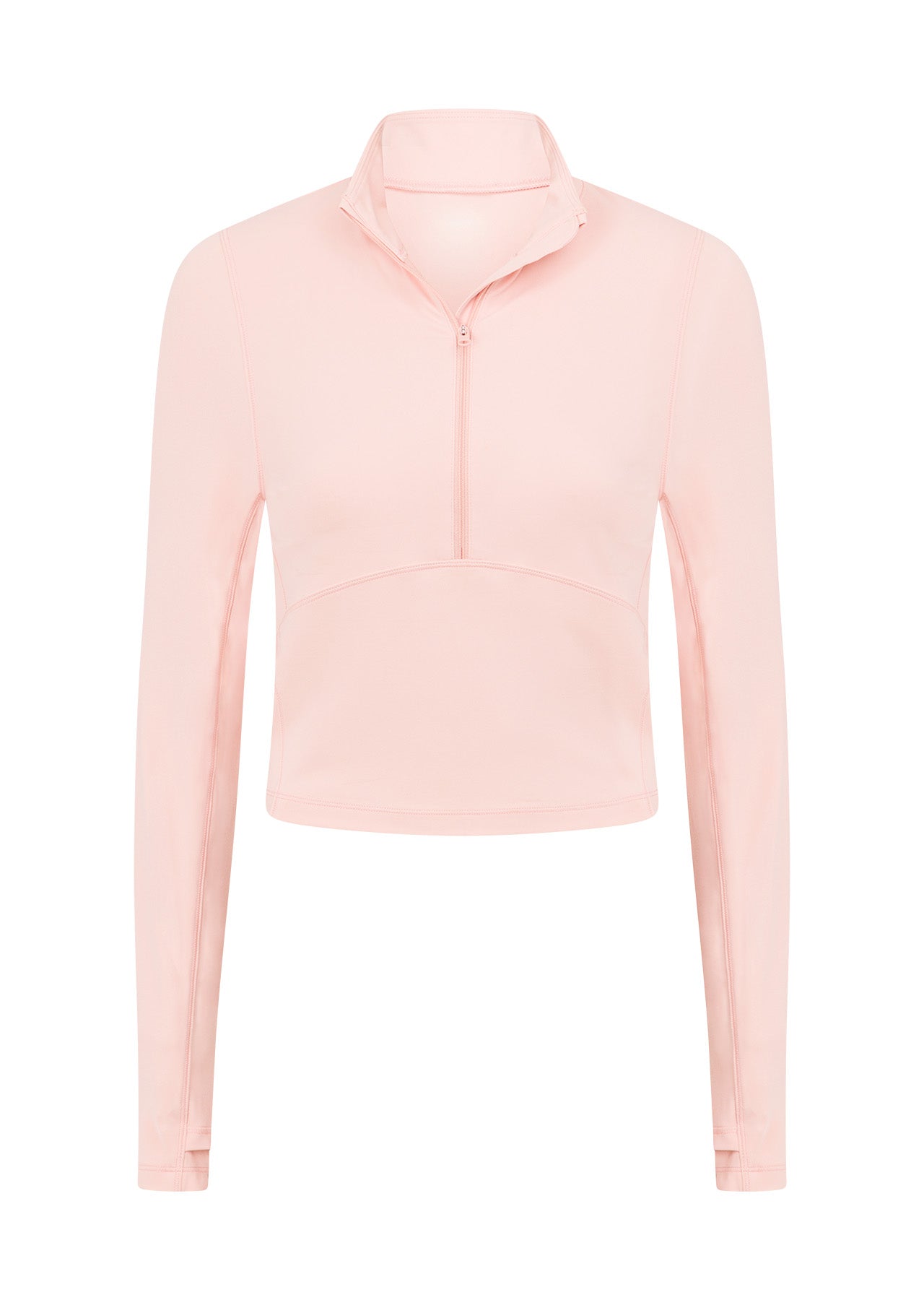 Lorna Jane All Star Active Cropped 1/2 Zip - Sunkissed Peach