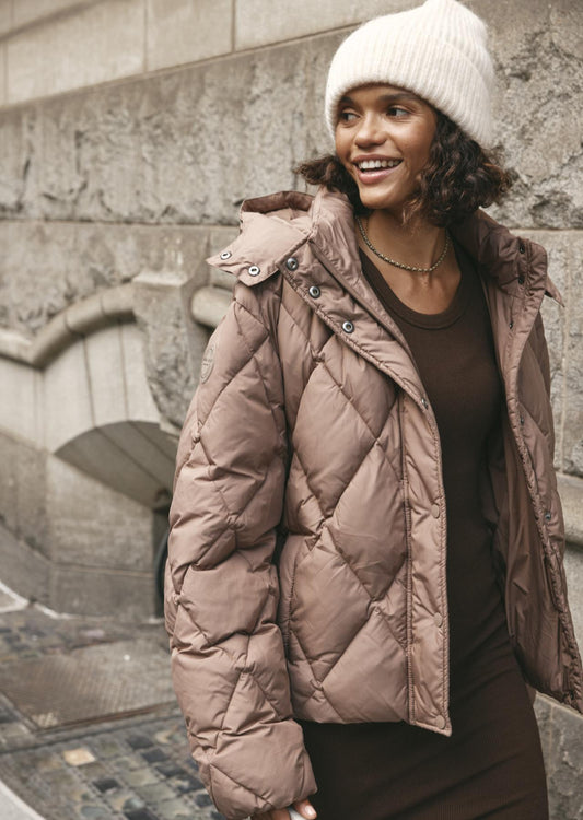 Lorna Jane Winter Warmth Recycled Puffer Jacket - Cedar