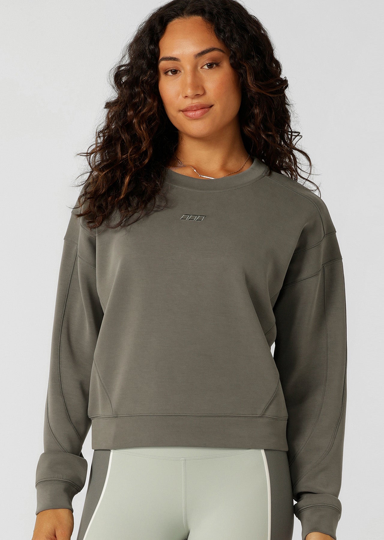 Lorna Jane Make Space Cropped Sweatshirt - Agave Green