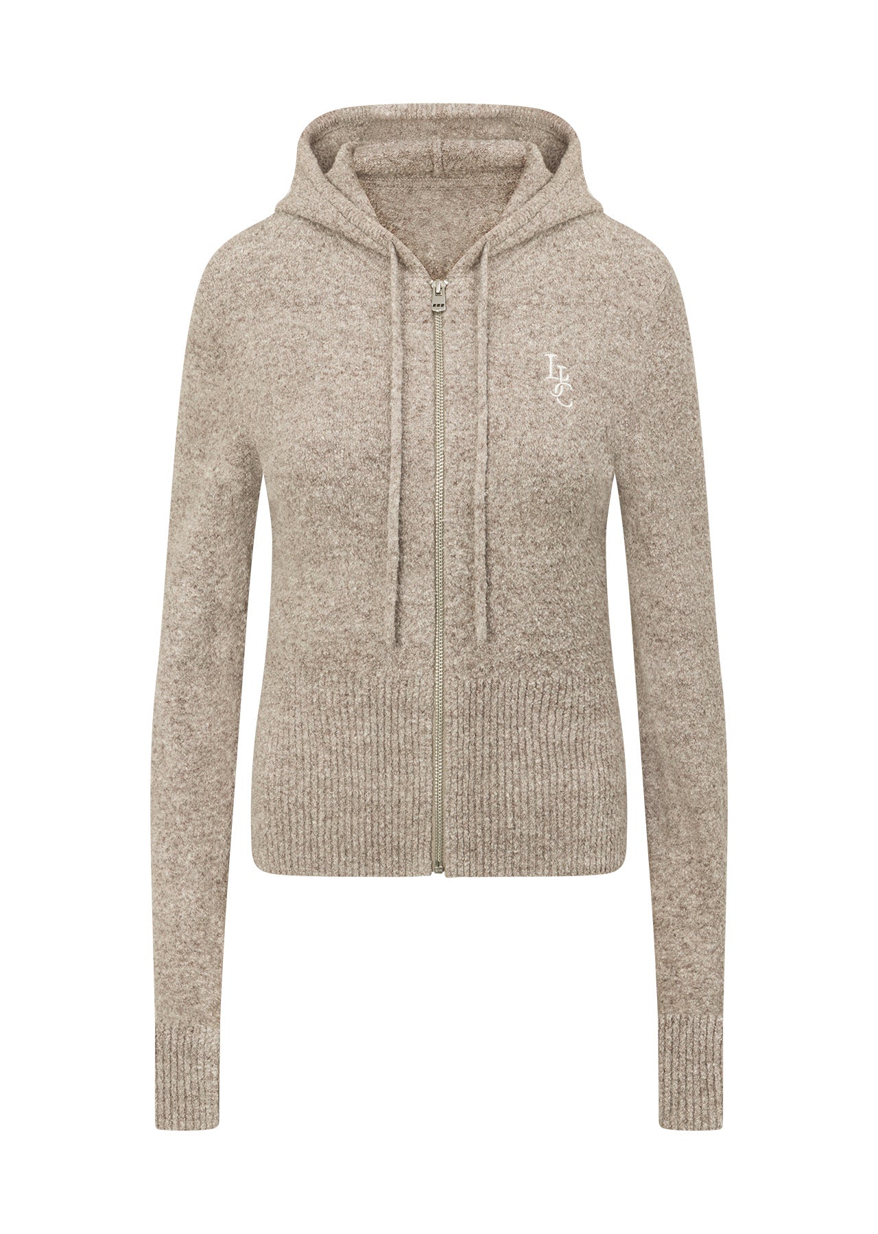 Lorna Jane Luxe Lounge Knit Hoodie - Bone Marl