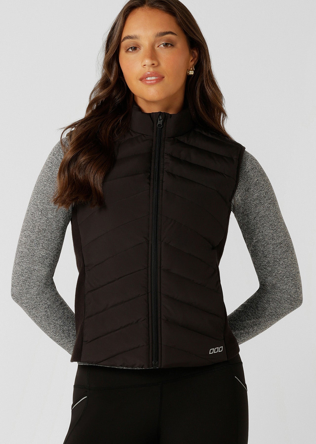 Lorna Jane Run Warmer Active Puffer Vest - Black