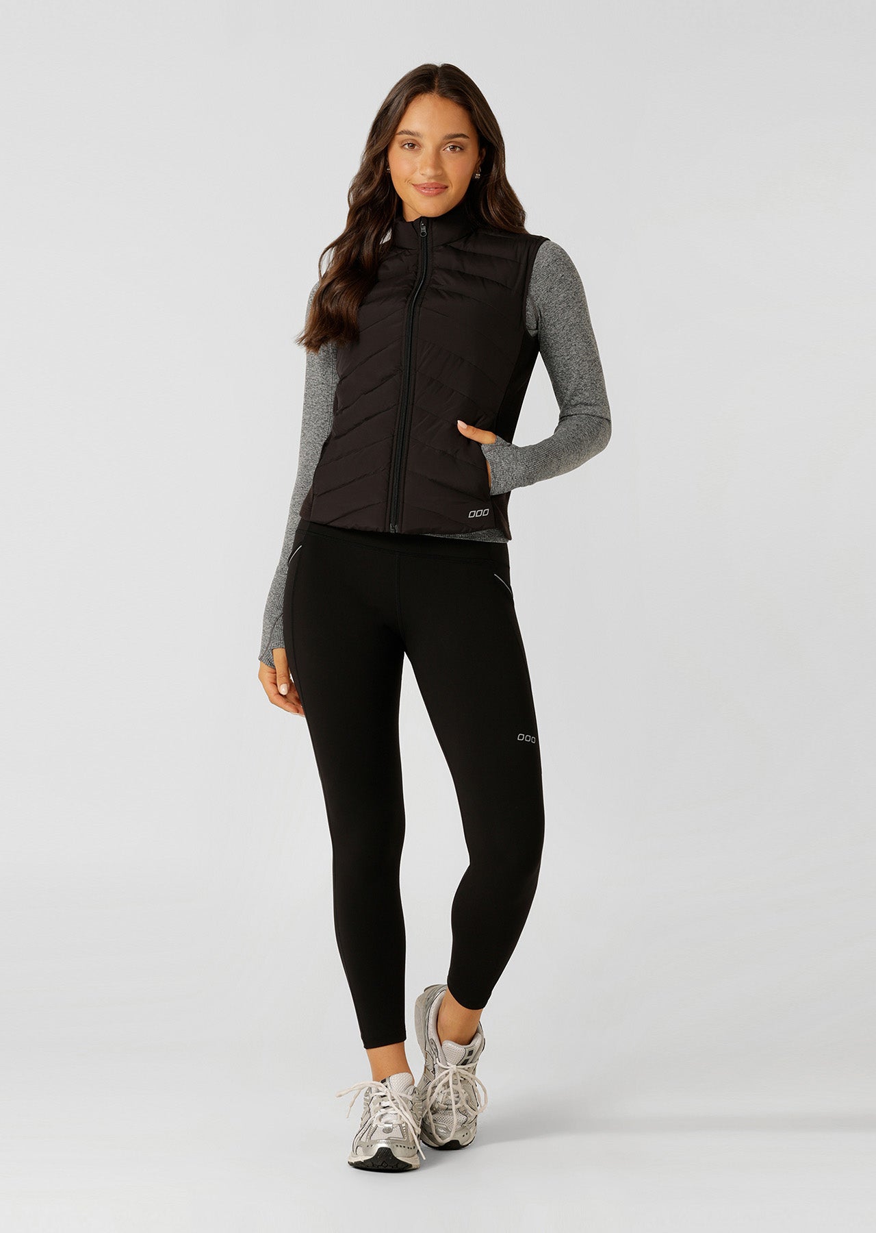 Lorna Jane Run Warmer Active Puffer Vest - Black