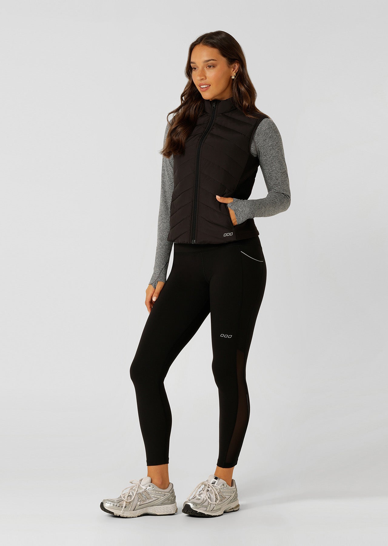 Lorna Jane Run Warmer Active Puffer Vest - Black