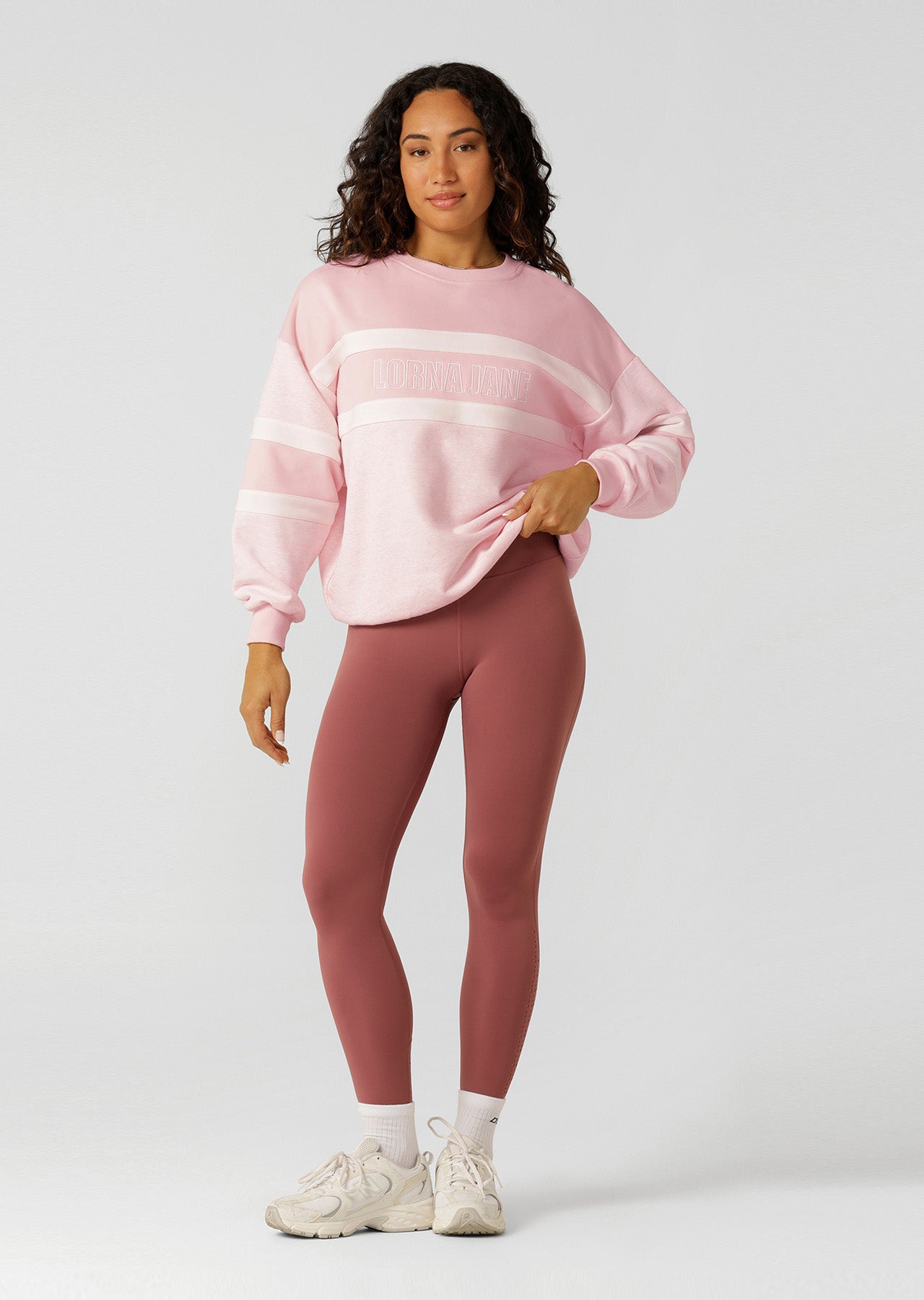 Lorna Jane Dreamer Oversized Sweat - Pale Peony