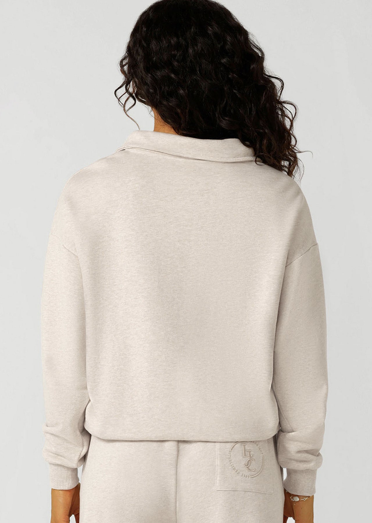 Lorna Jane LJC Heritage Quarter Zip Sweat - Oat Marl