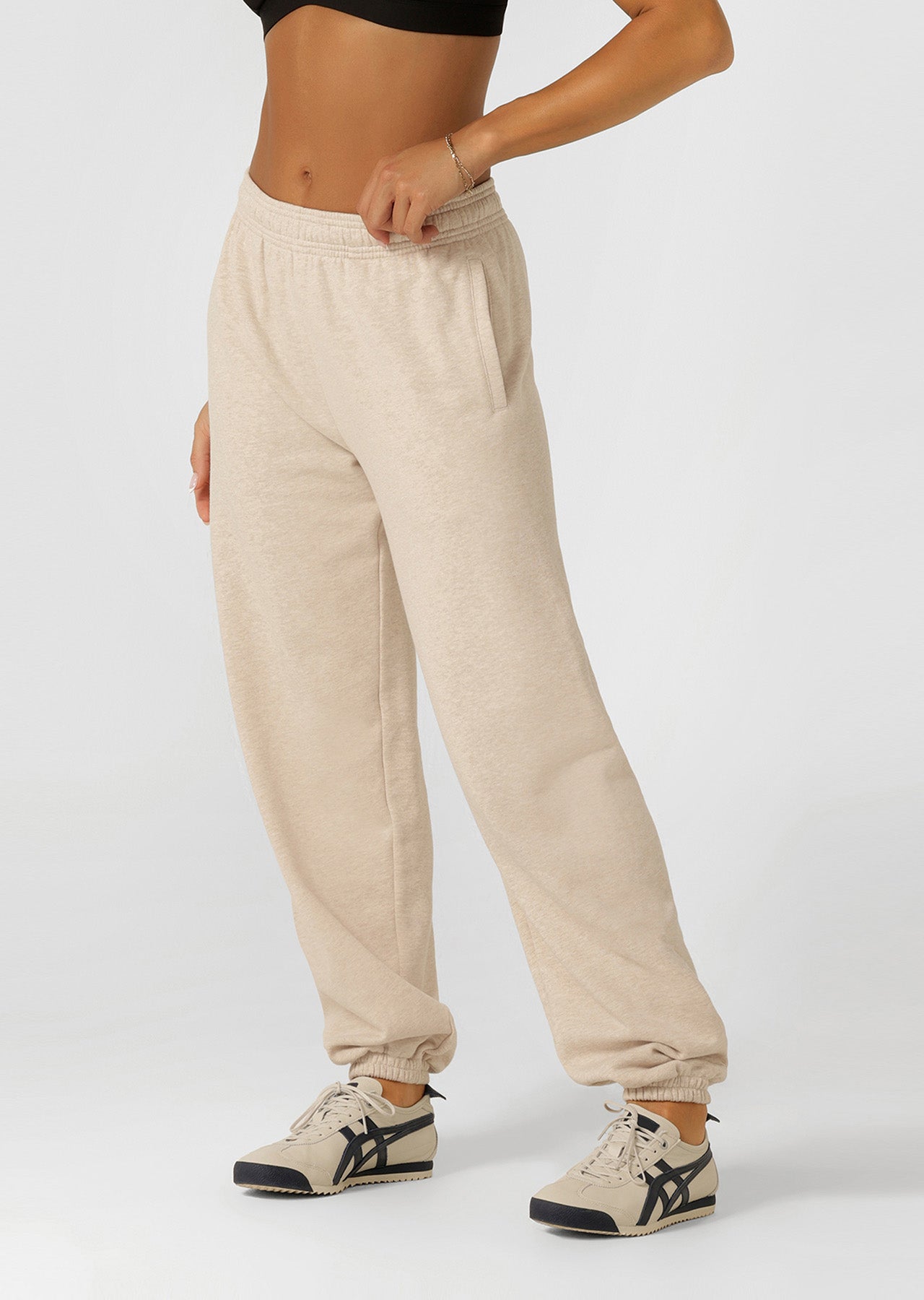 Lorna Jane LJC Heritage Sweatpants - Oat Marl