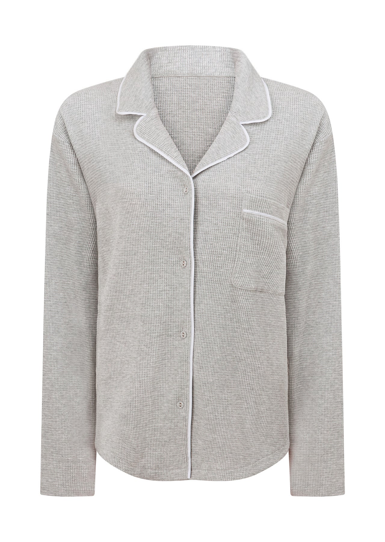 Lorna Jane Waffle Lounge Shirt - Grey Marl
