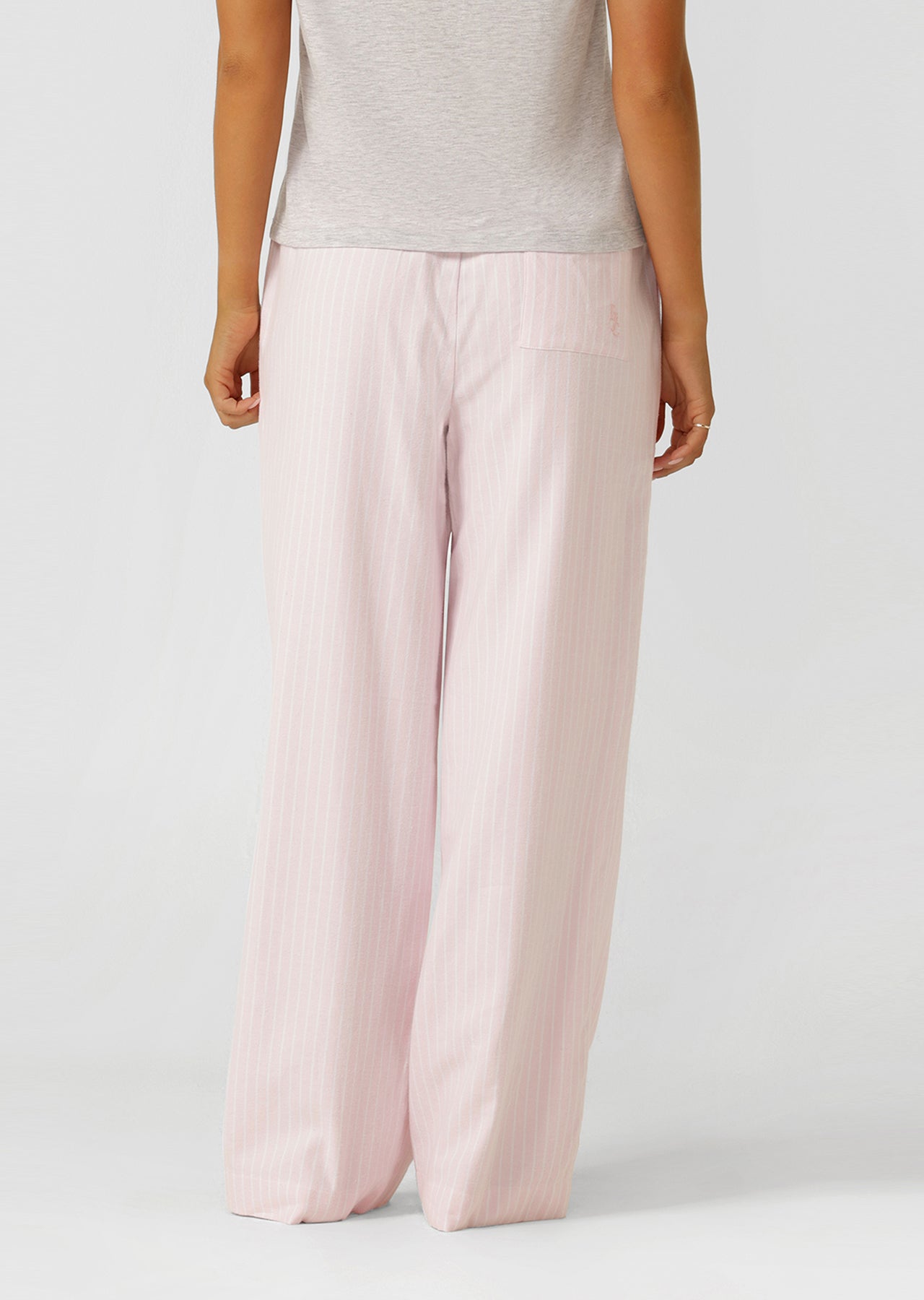 Lorna Jane Flannel Lounge Pants - Pink Stripe