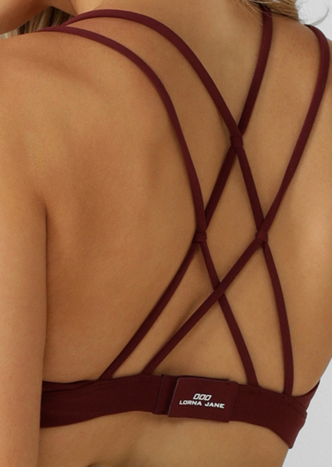 Lorna Jane Intertwined Sports Bra - Cranberry
