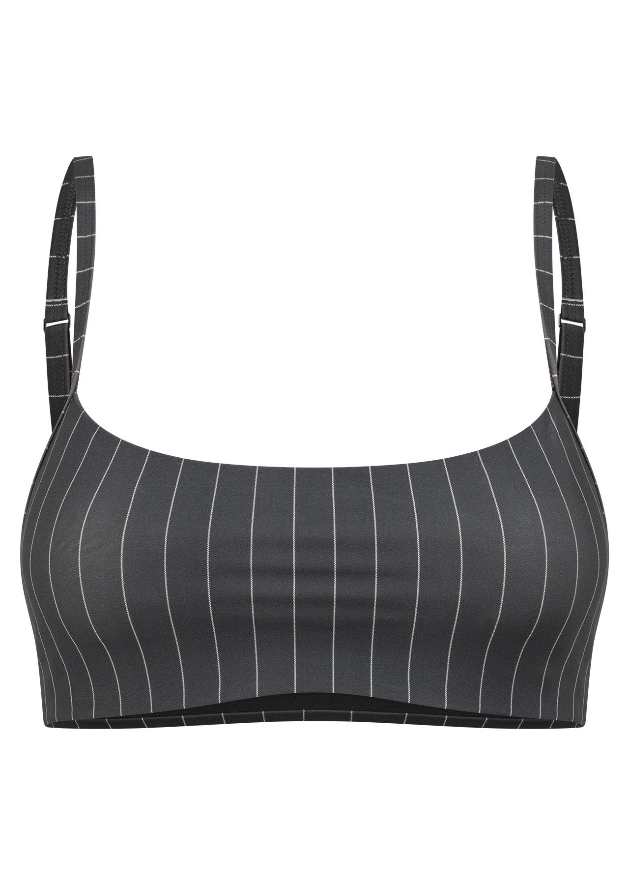 Lorna Jane Effortless Pinstripe Sports Bra - Titanium Pinstripe