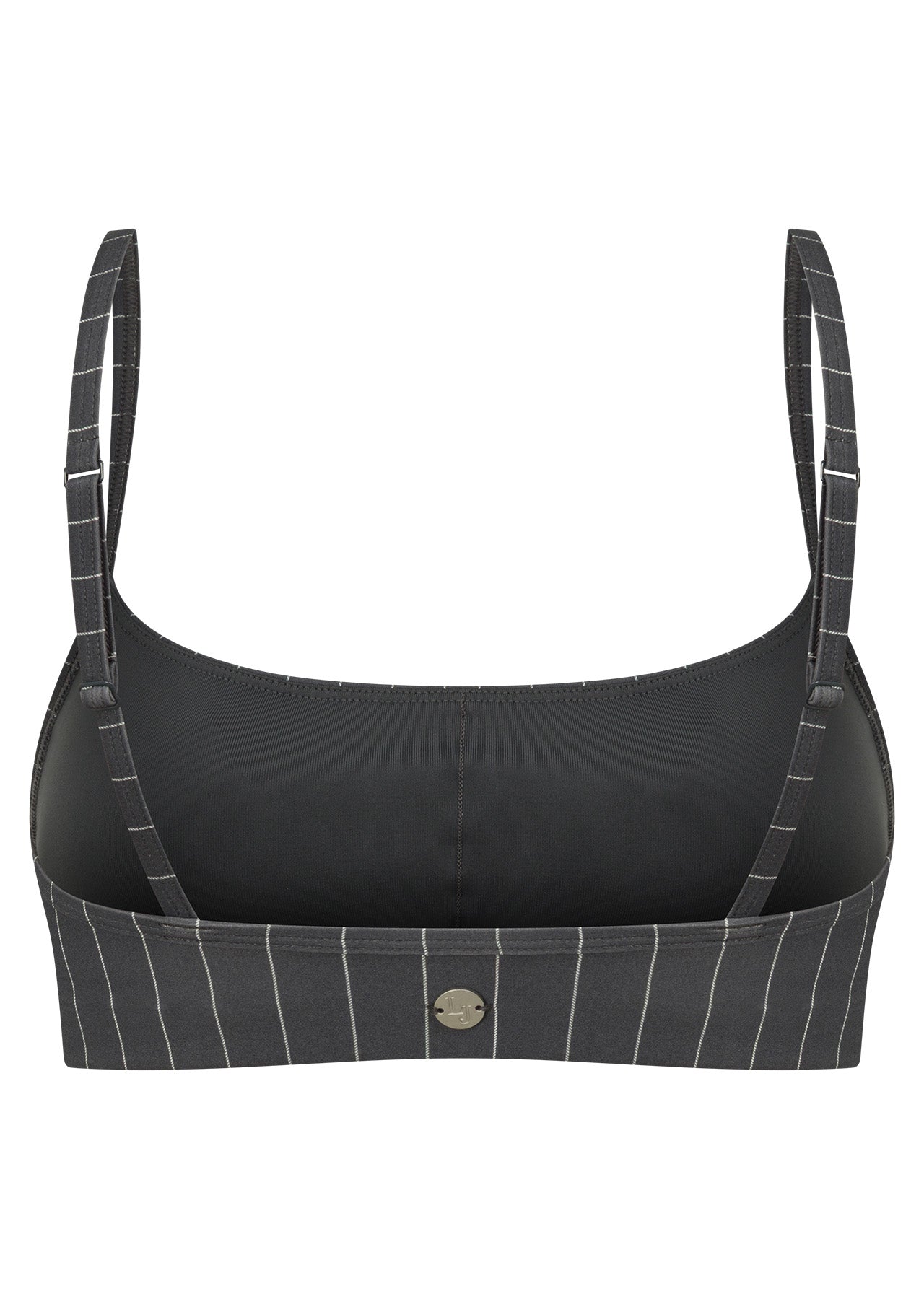 Lorna Jane Effortless Pinstripe Sports Bra - Titanium Pinstripe