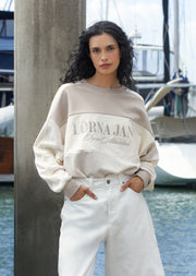 Lorna Jane Lorna Luxe Panelled Sweat - Latte Multi